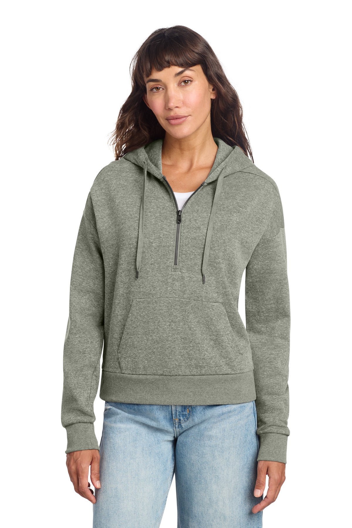 district ®  women's perfect tri ®  fleece 1/2-zip pullover dt1311