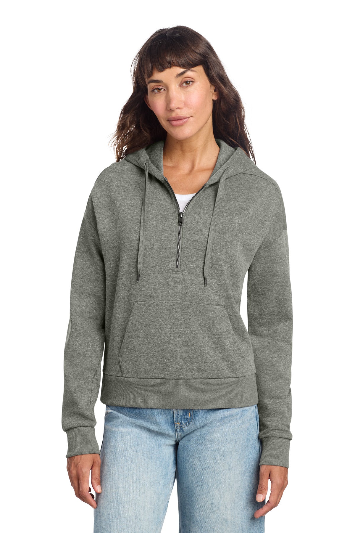 district ®  women's perfect tri ®  fleece 1/2-zip pullover dt1311