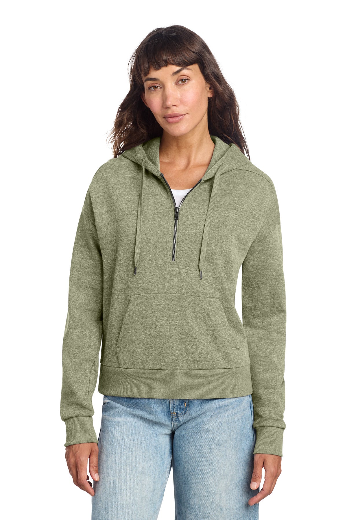 district ®  women's perfect tri ®  fleece 1/2-zip pullover dt1311