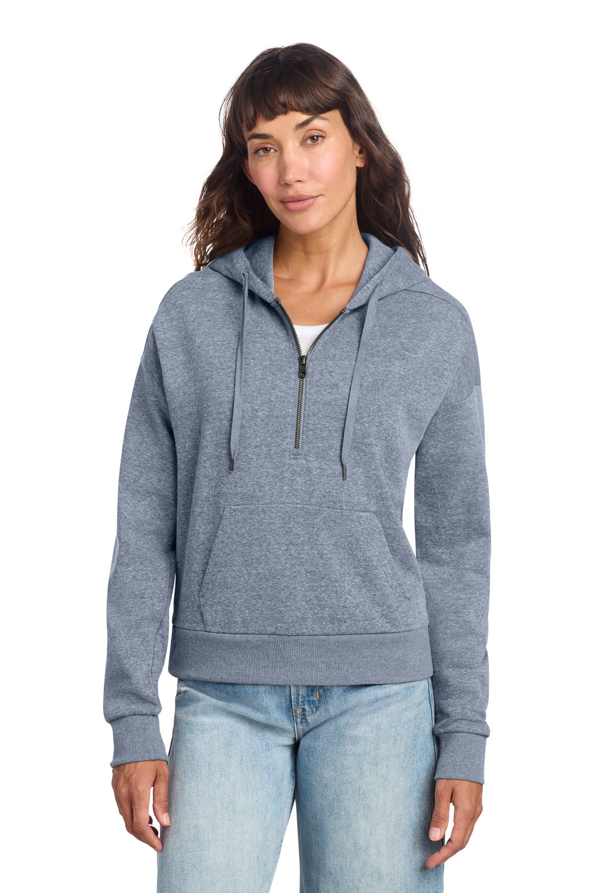 district ®  women's perfect tri ®  fleece 1/2-zip pullover dt1311