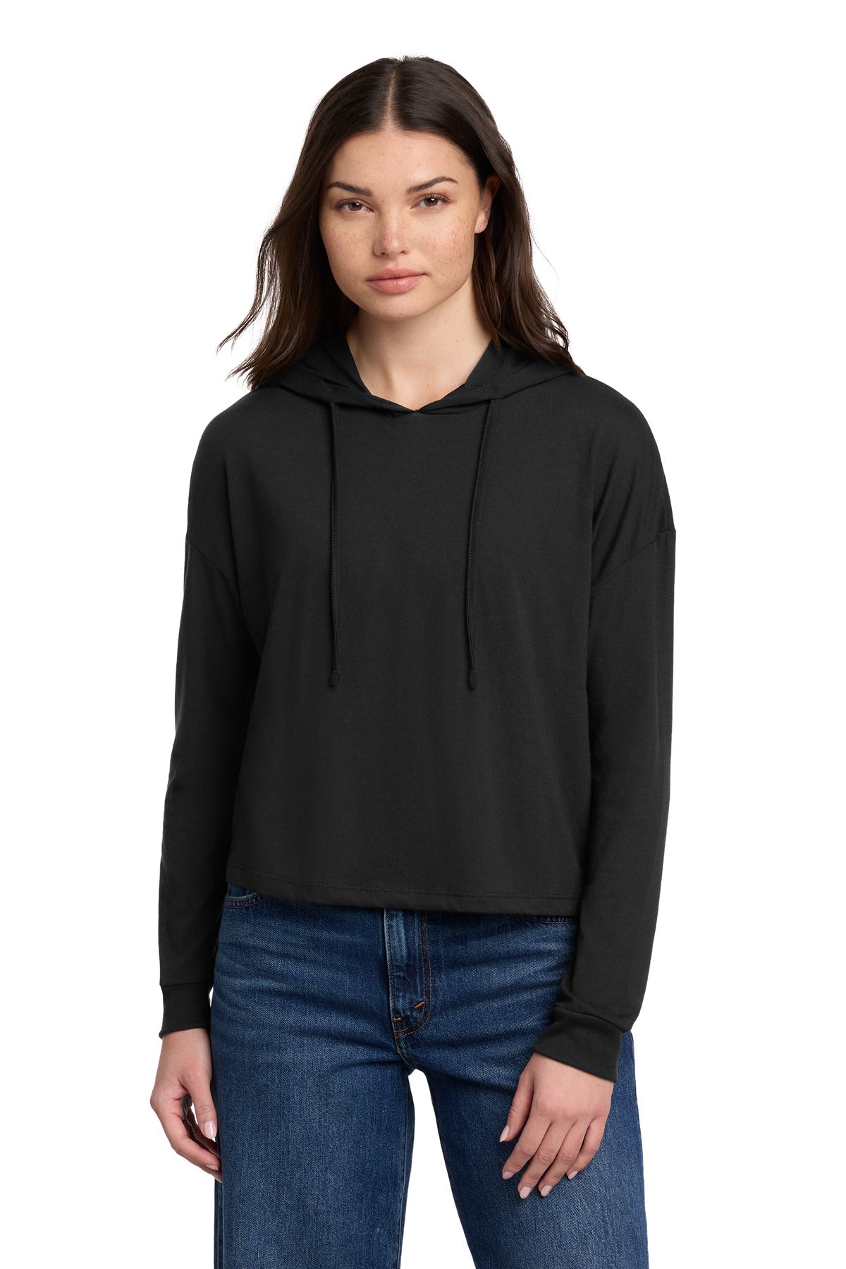district ®  women's perfect tri ®  midi long sleeve hoodie dt1390l