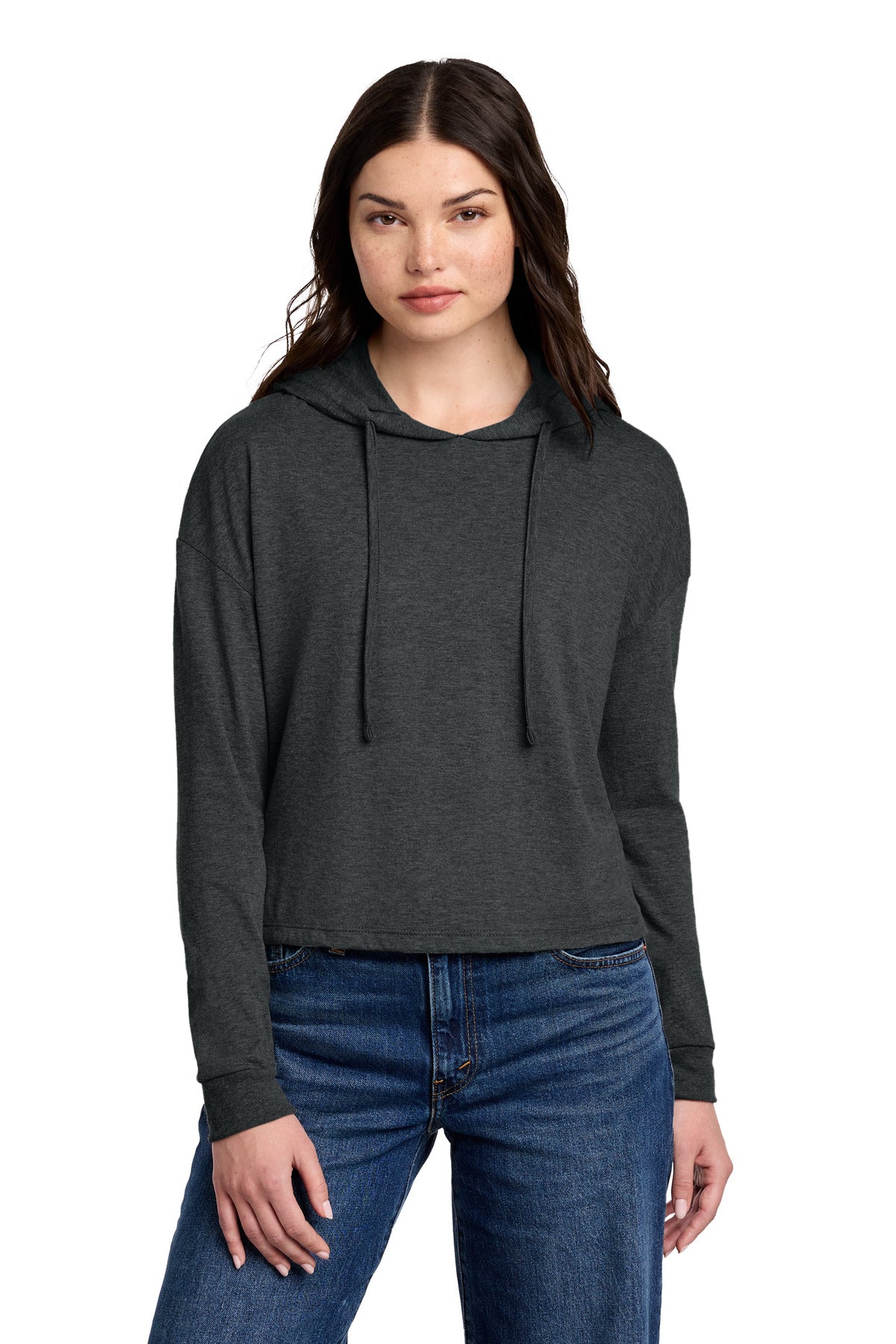 district ®  women's perfect tri ®  midi long sleeve hoodie dt1390l