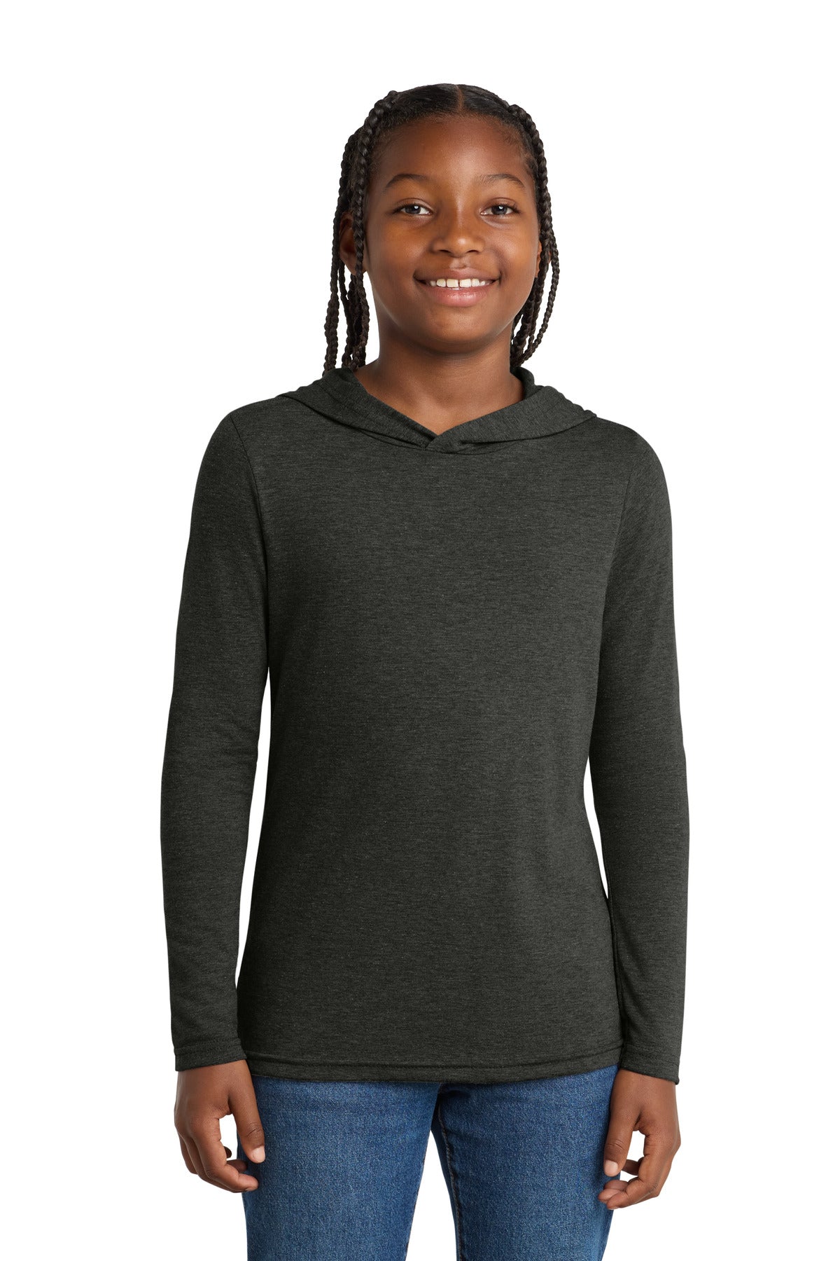 district  ®  youth perfect tri  ®  long sleeve hoodie dt139y