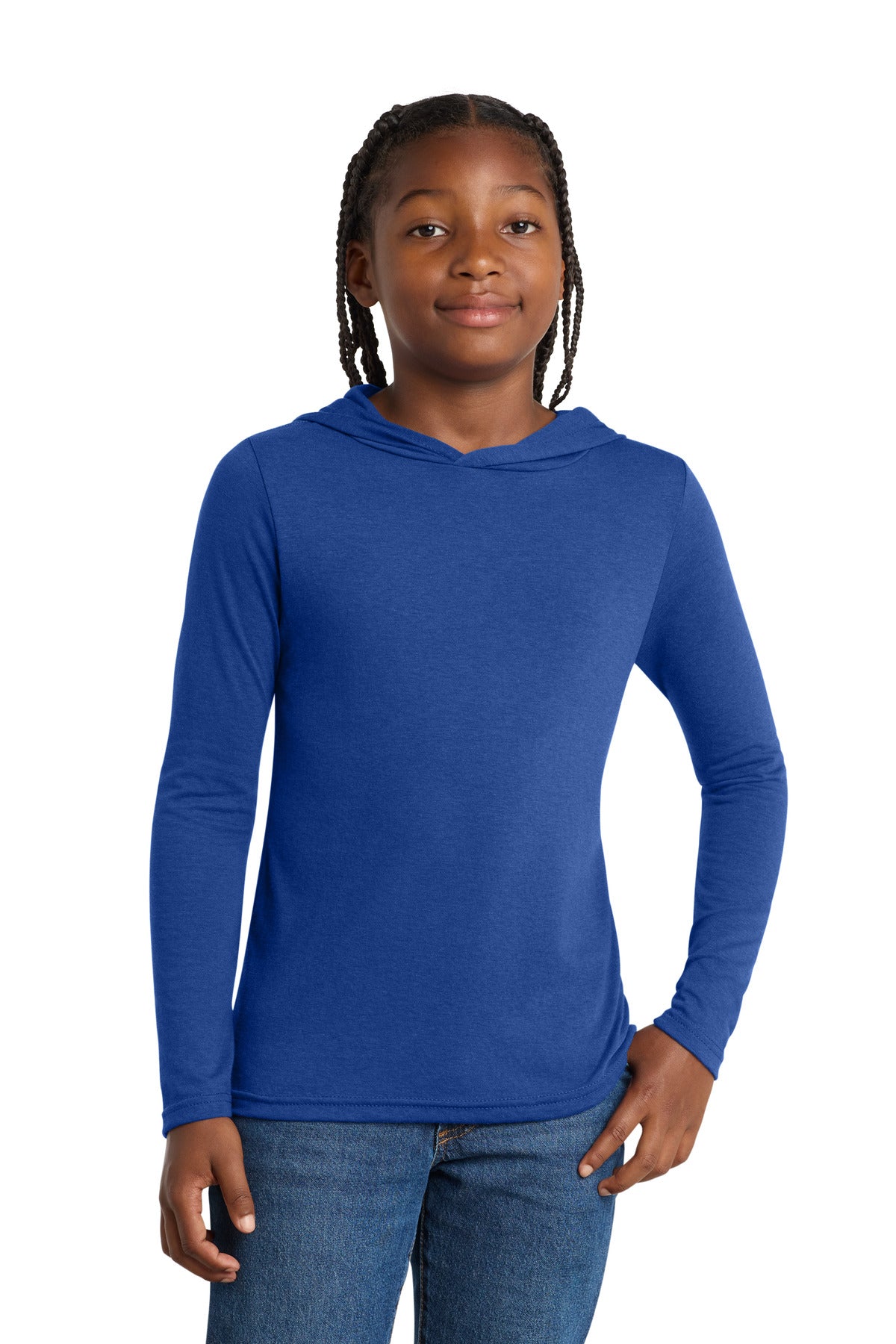 district  ®  youth perfect tri  ®  long sleeve hoodie dt139y