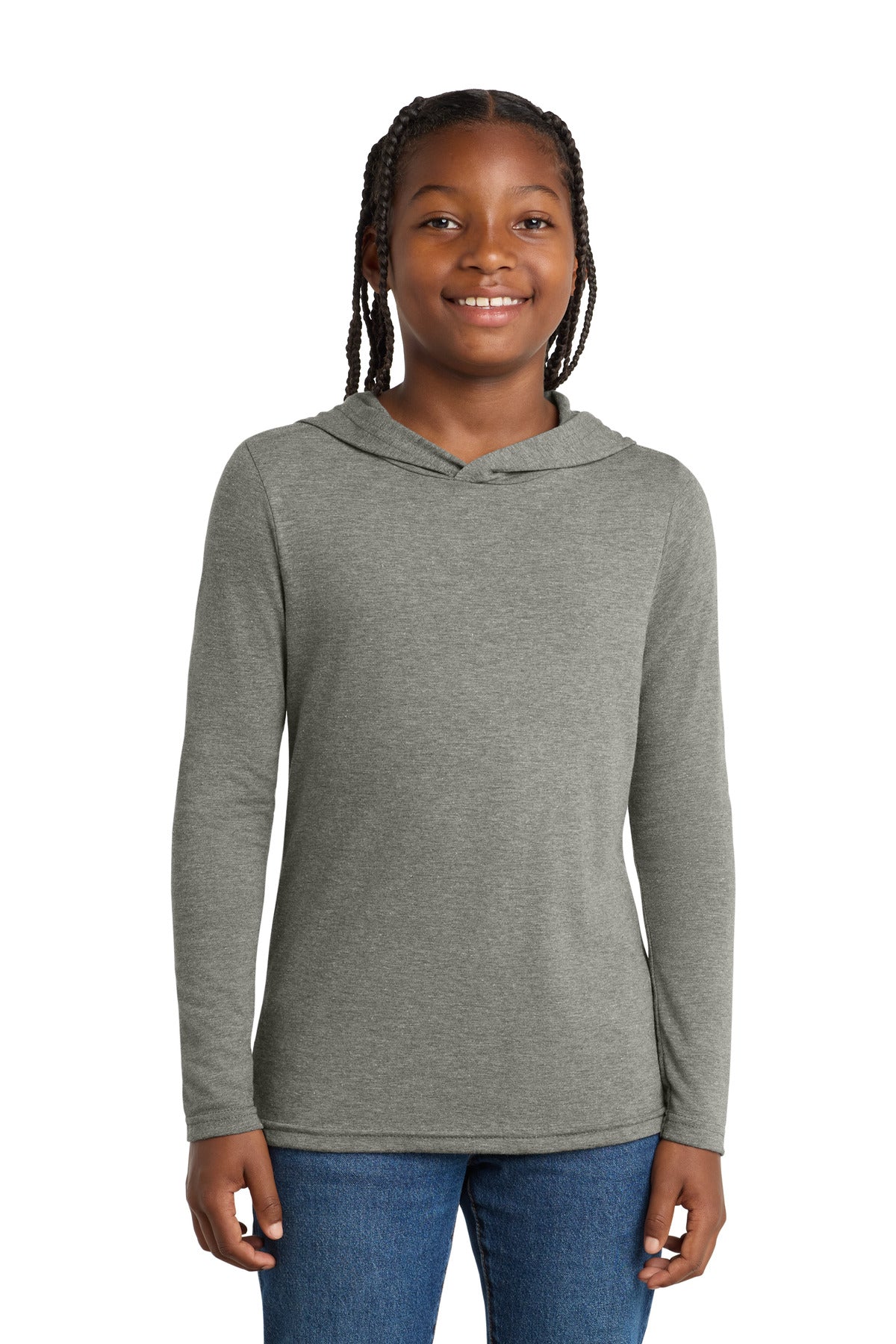 district  ®  youth perfect tri  ®  long sleeve hoodie dt139y