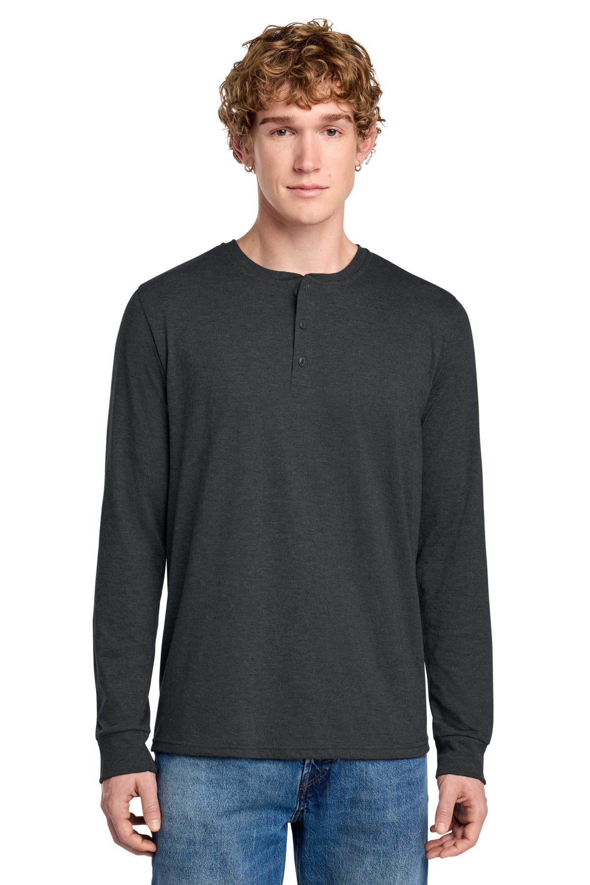 district ®  perfect tri ®  long sleeve henley dt145