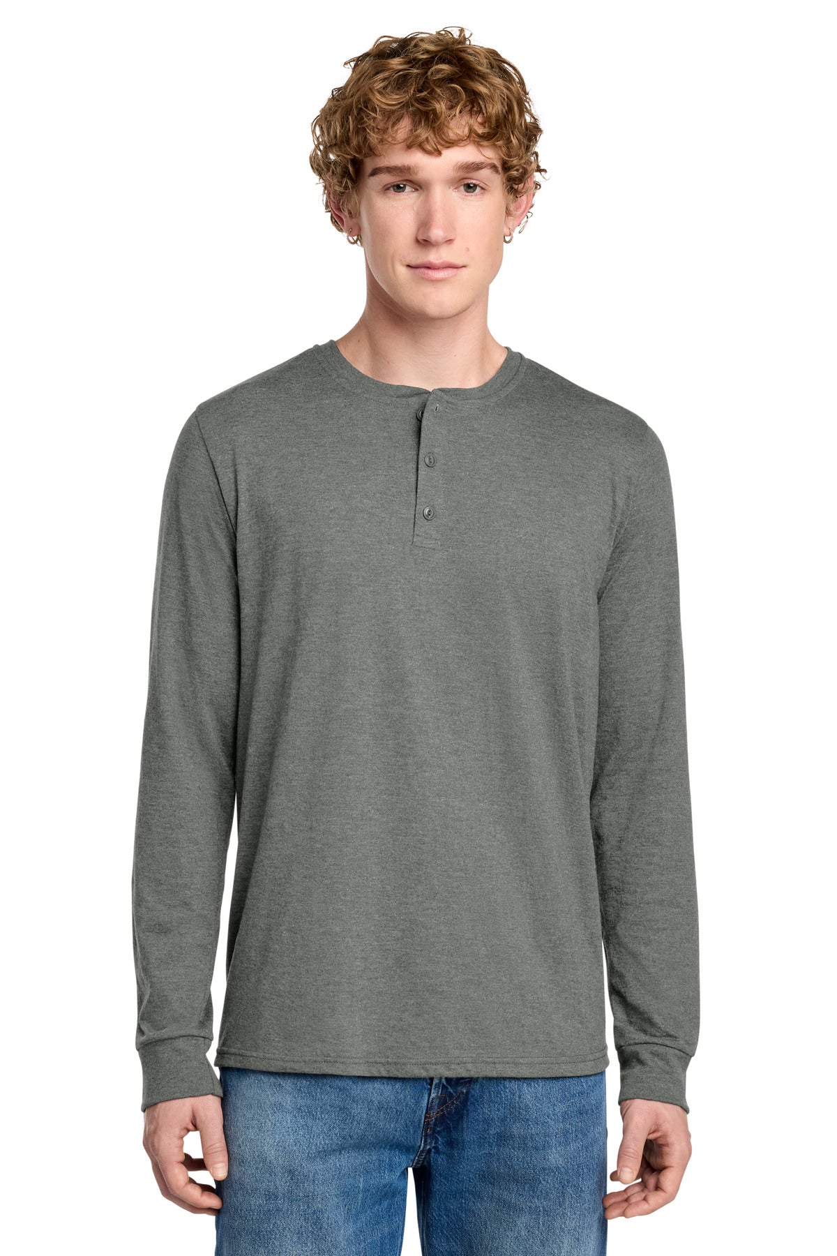 district ®  perfect tri ®  long sleeve henley dt145