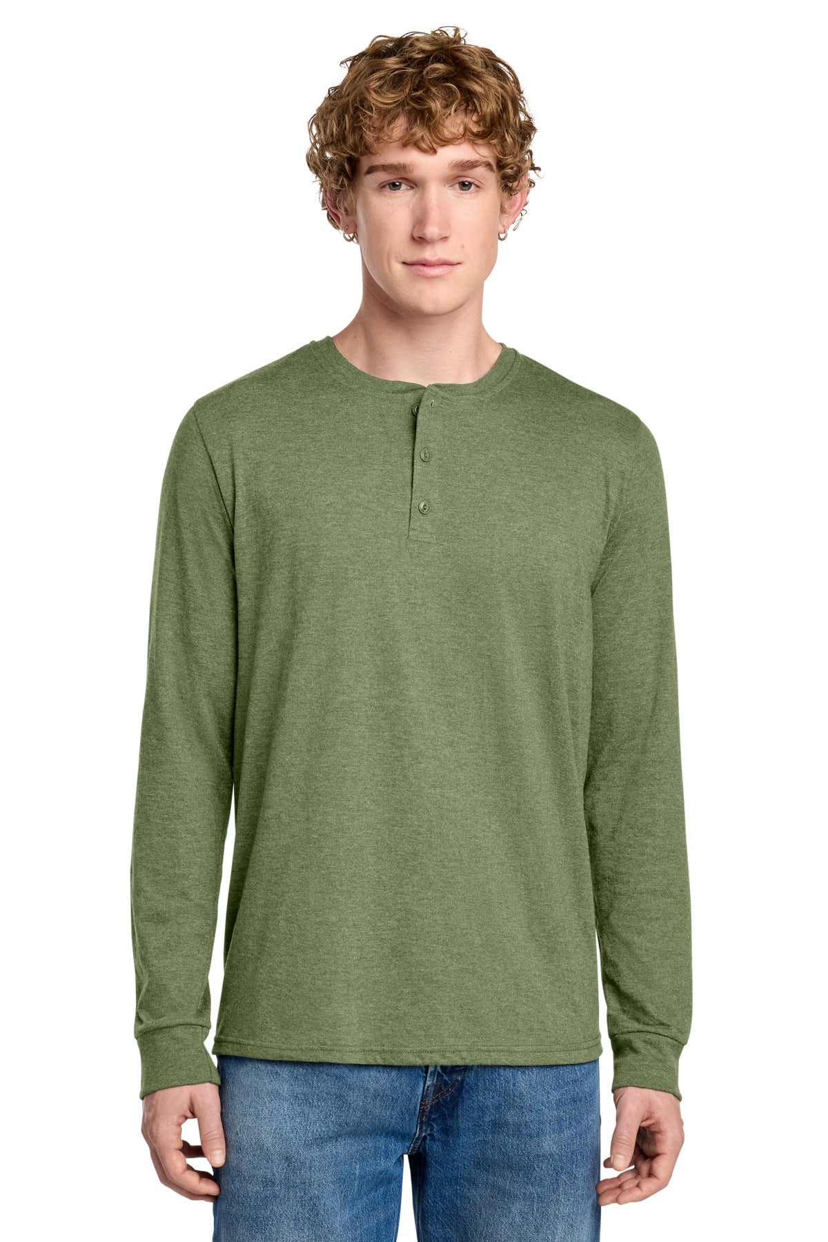 district ®  perfect tri ®  long sleeve henley dt145