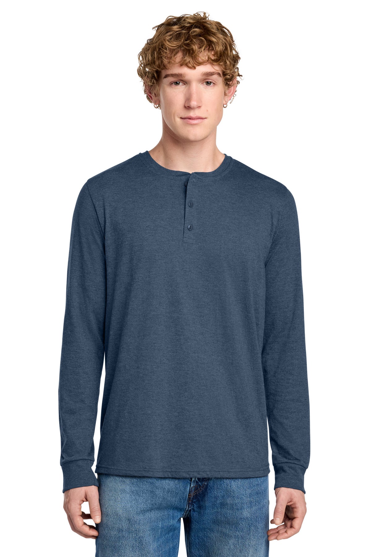 district ®  perfect tri ®  long sleeve henley dt145