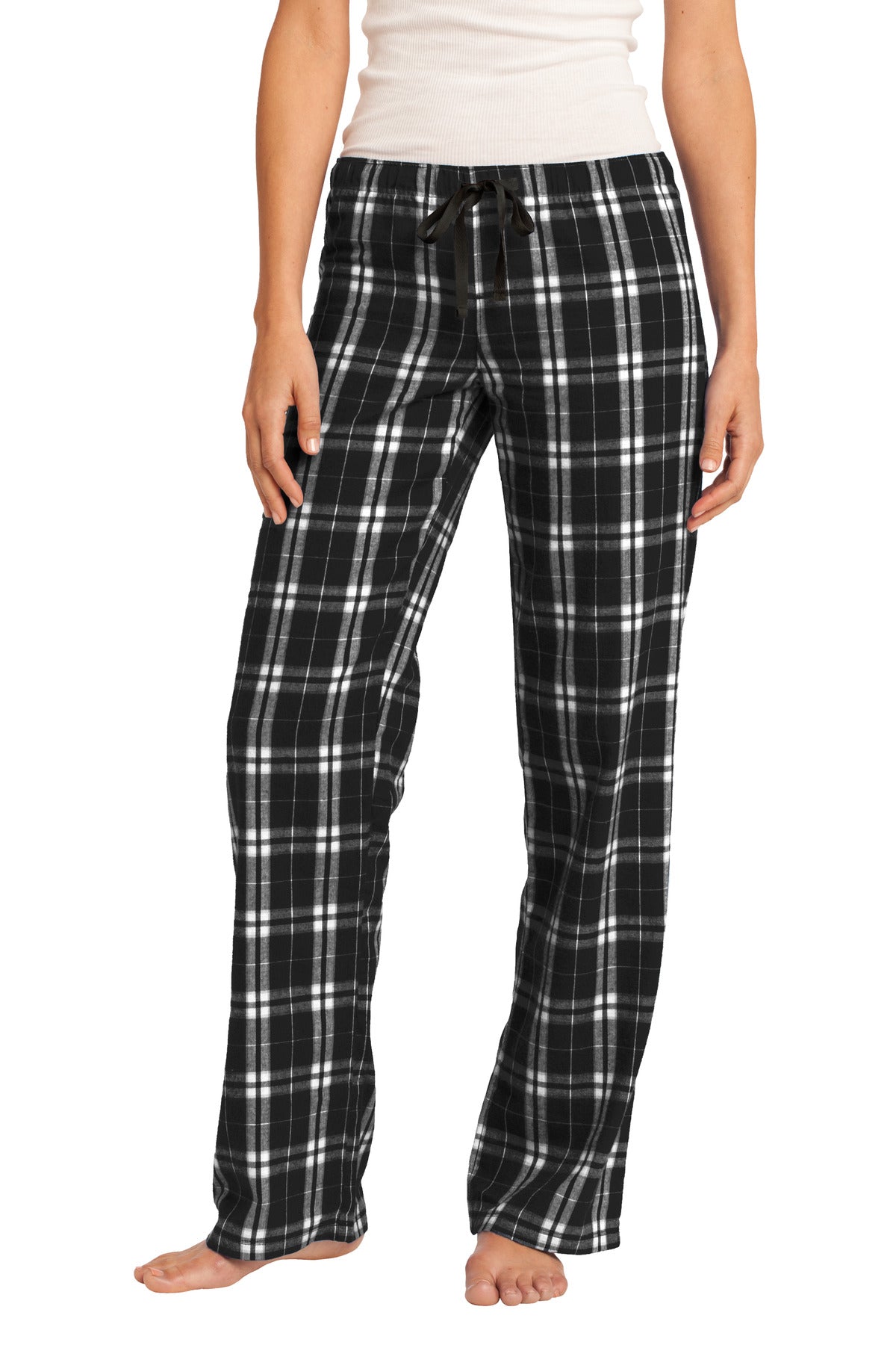 district ®  women's flannel plaid pant. dt2800