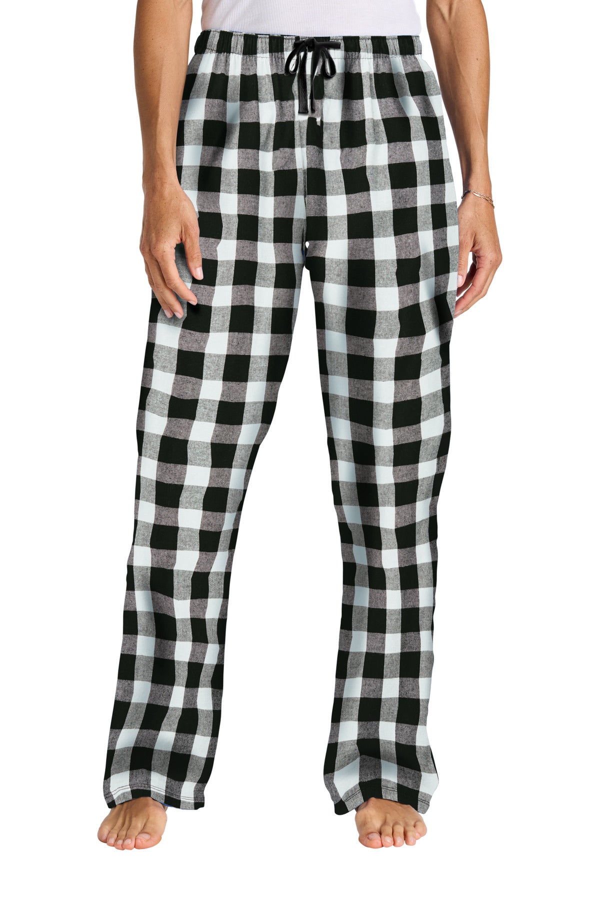 district ®  women's flannel plaid pant. dt2800