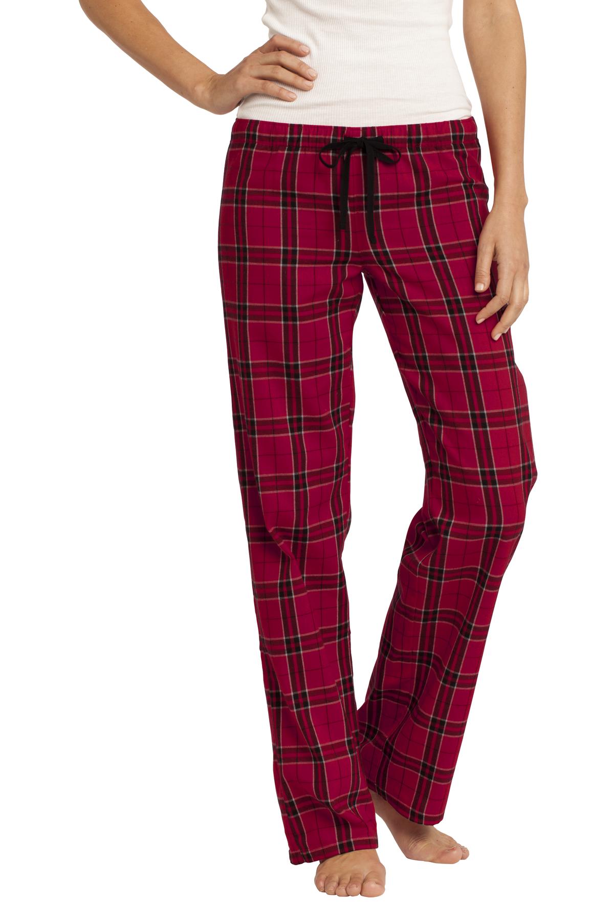district ®  women's flannel plaid pant. dt2800