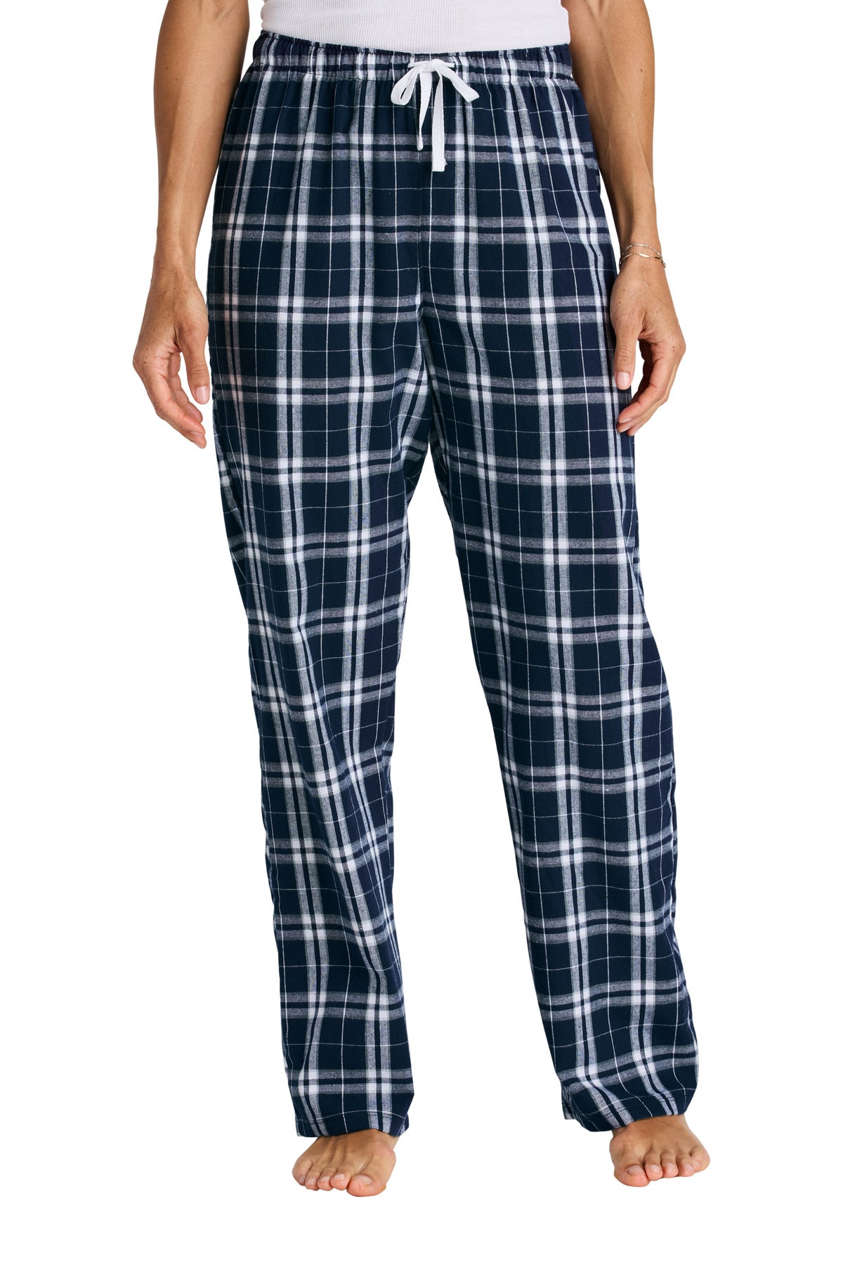 district ®  women's flannel plaid pant. dt2800