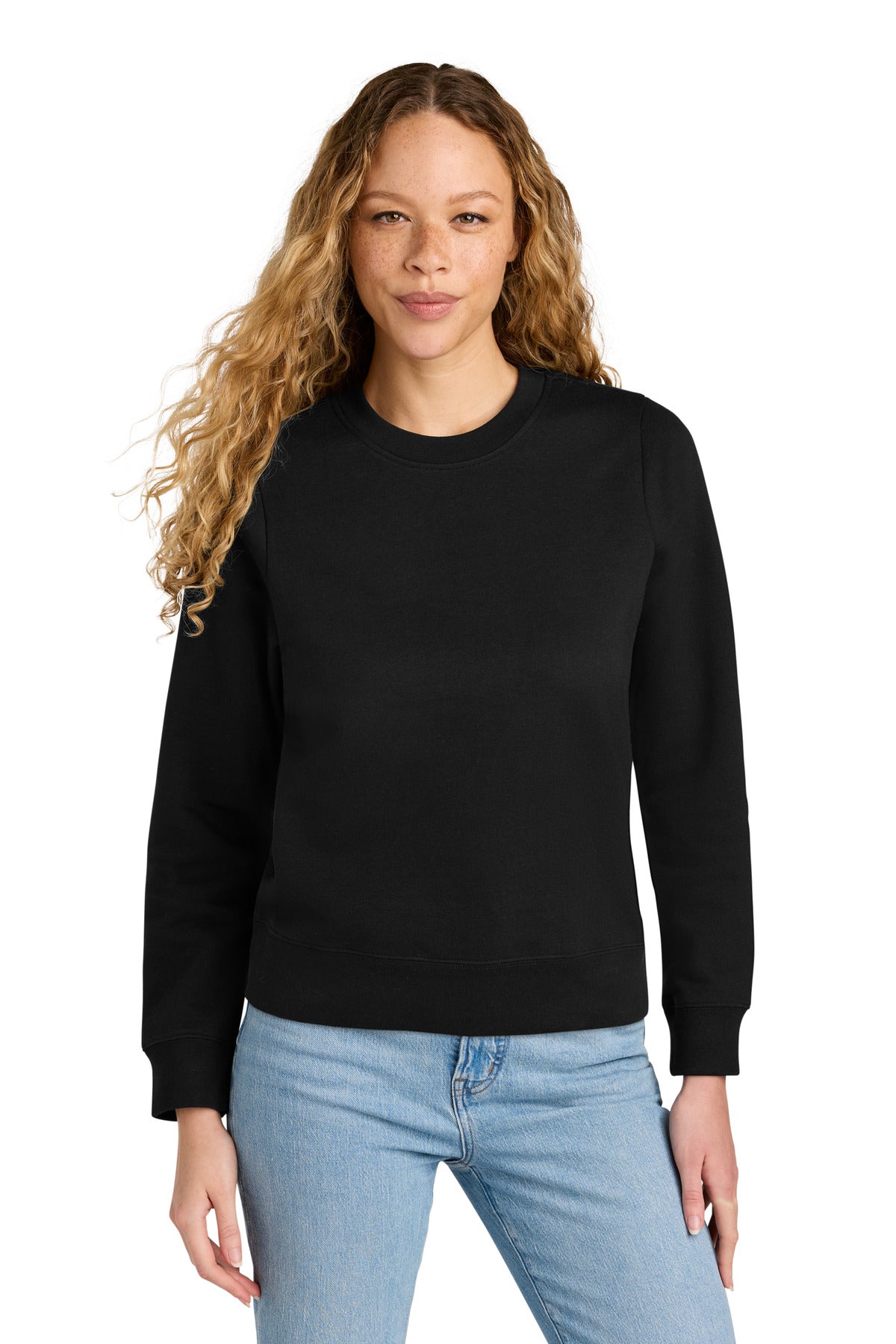 district ®  women's v.i.t. ™  fleece crew dt6105