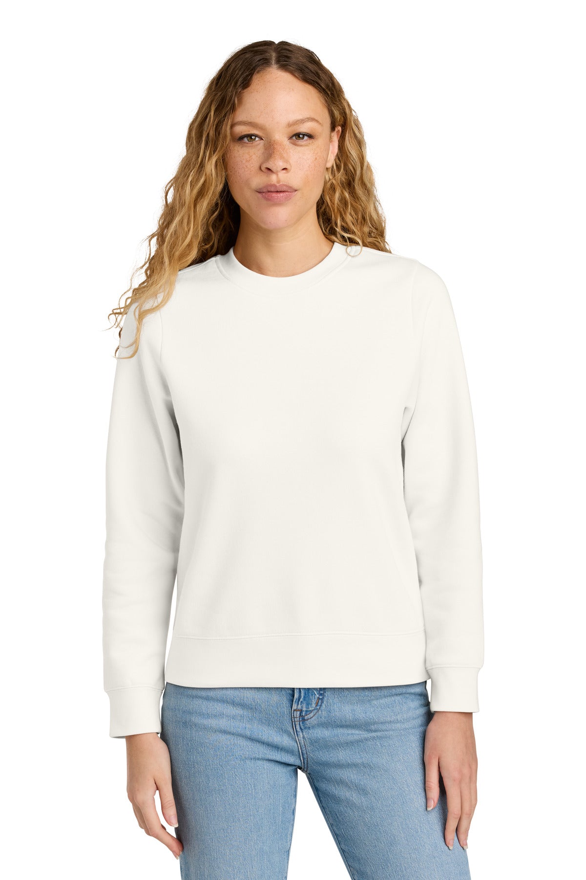 district ®  women's v.i.t. ™  fleece crew dt6105