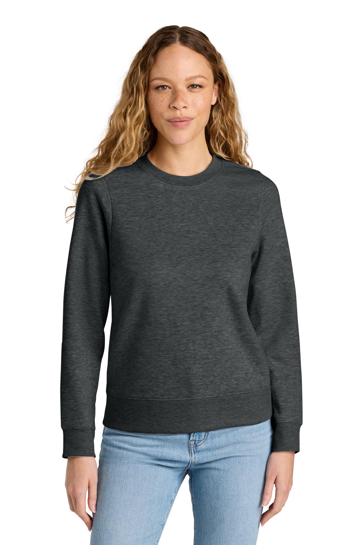 district ®  women's v.i.t. ™  fleece crew dt6105
