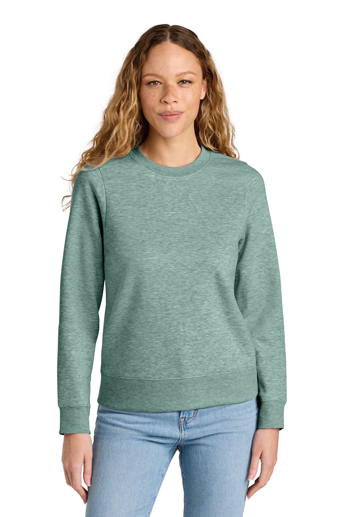 district ®  women's v.i.t. ™  fleece crew dt6105