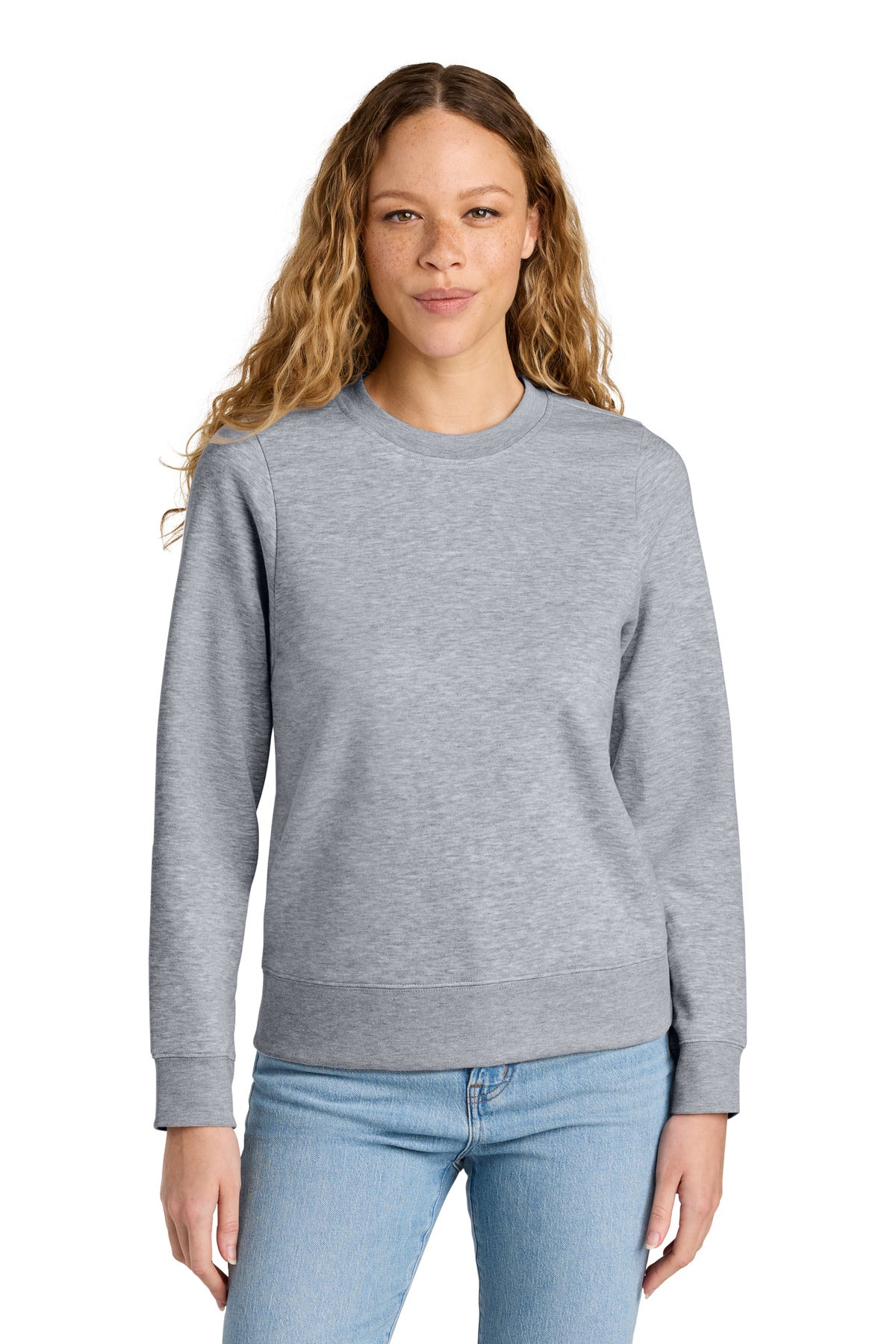district ®  women's v.i.t. ™  fleece crew dt6105