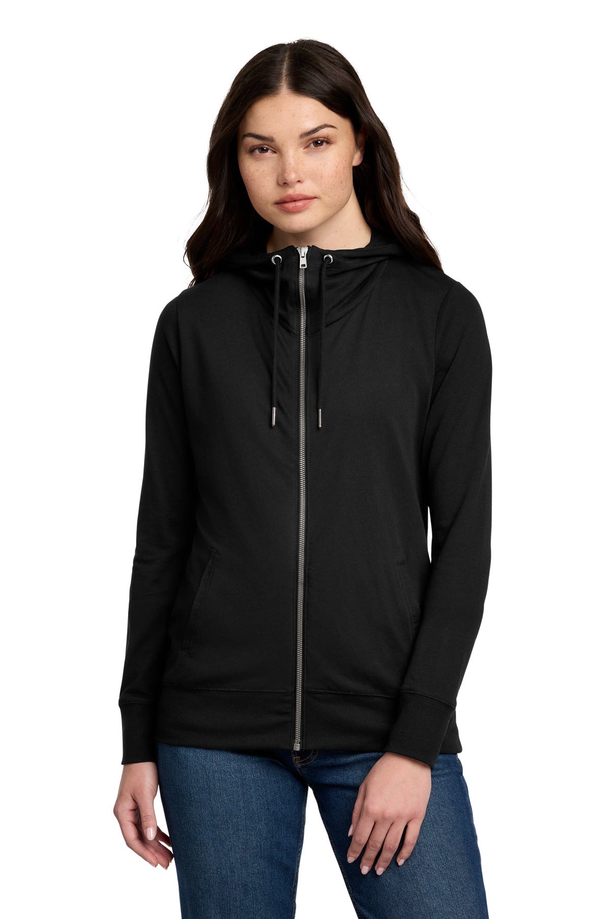 district ®  women's featherweight french terry ™  full-zip hoodie dt673