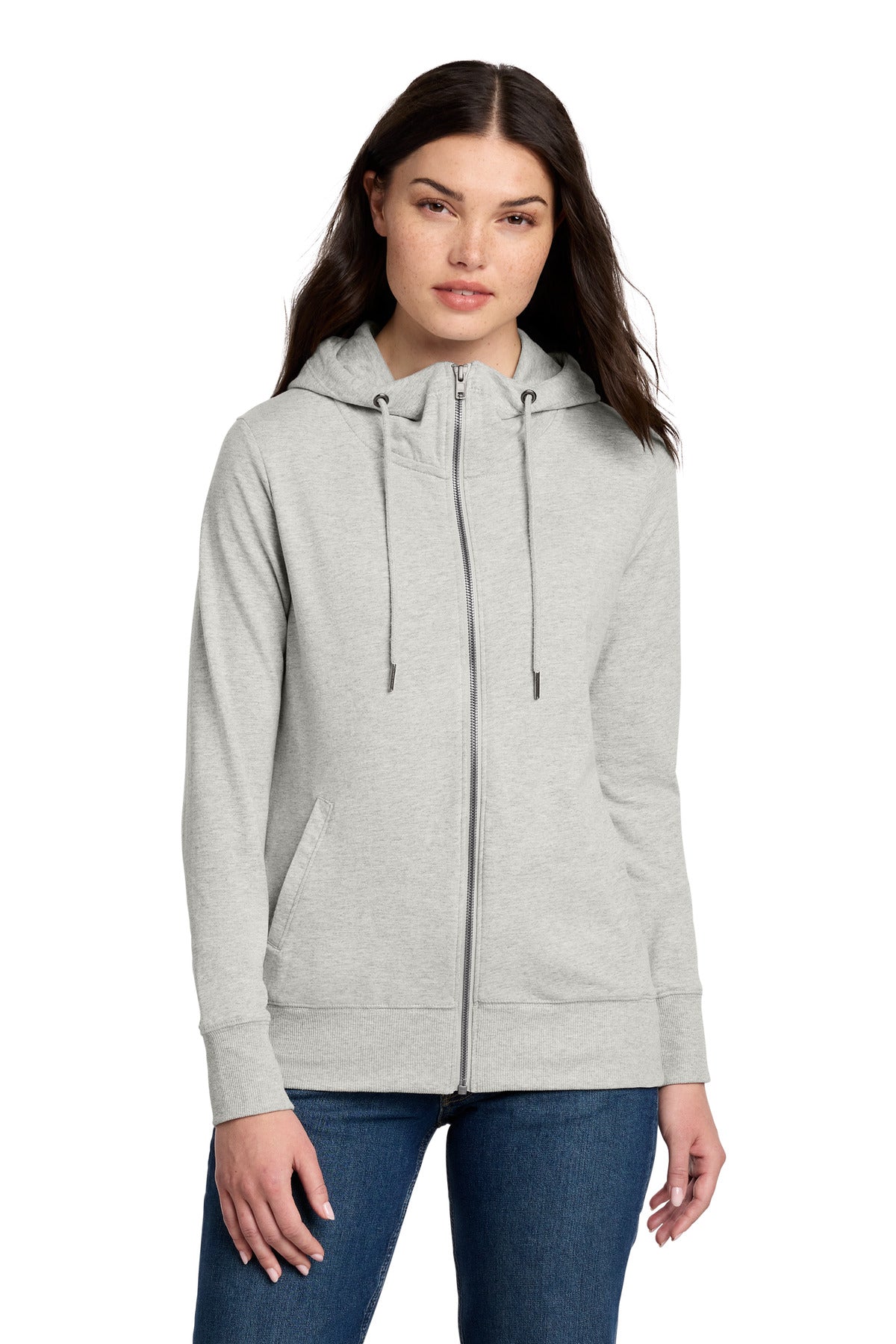 district ®  women's featherweight french terry ™  full-zip hoodie dt673