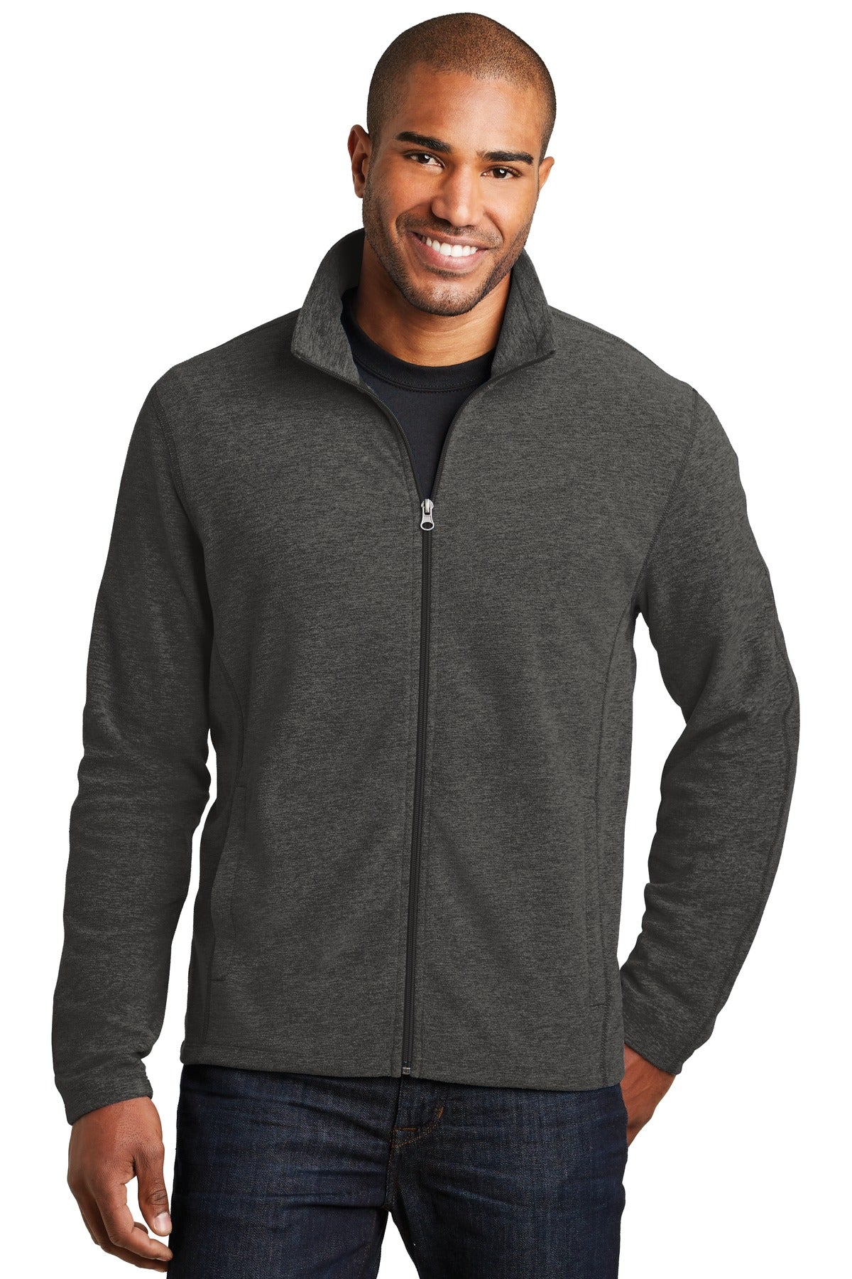 port authority ®  heather microfleece full-zip jacket. f235