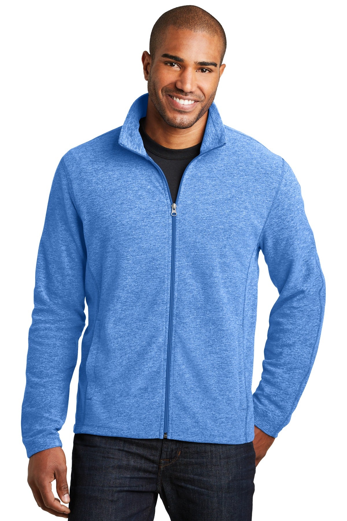 port authority ®  heather microfleece full-zip jacket. f235