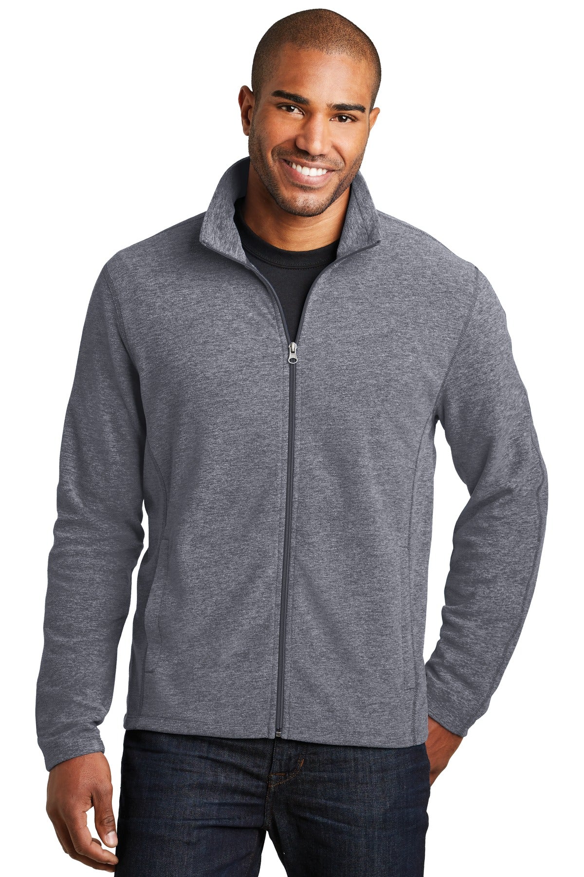 port authority ®  heather microfleece full-zip jacket. f235