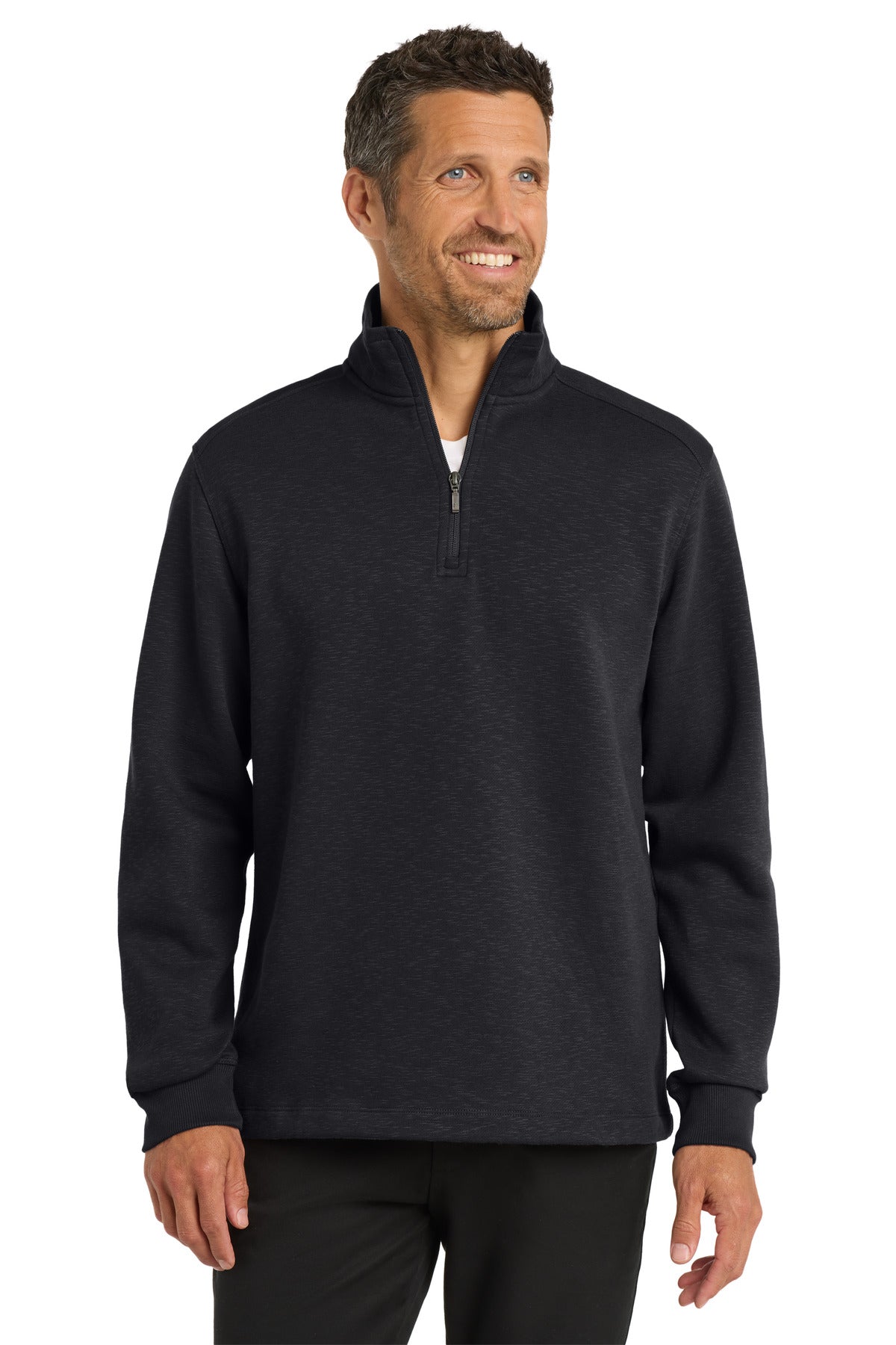 port authority ®  slub fleece 1/4-zip pullover. f295