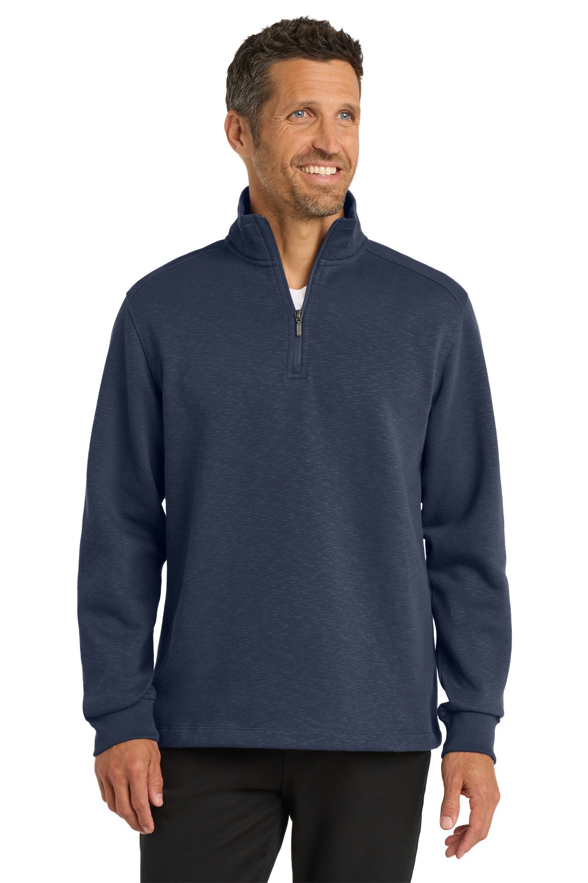 port authority ®  slub fleece 1/4-zip pullover. f295