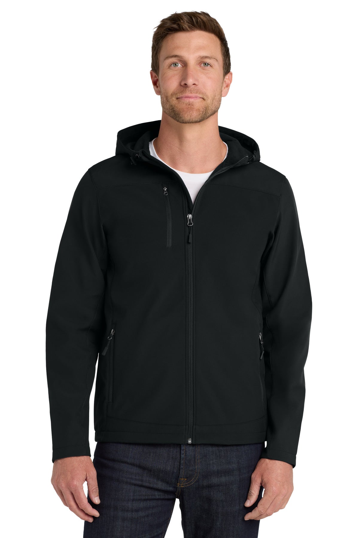 port authority ®  hooded core soft shell jacket. j335