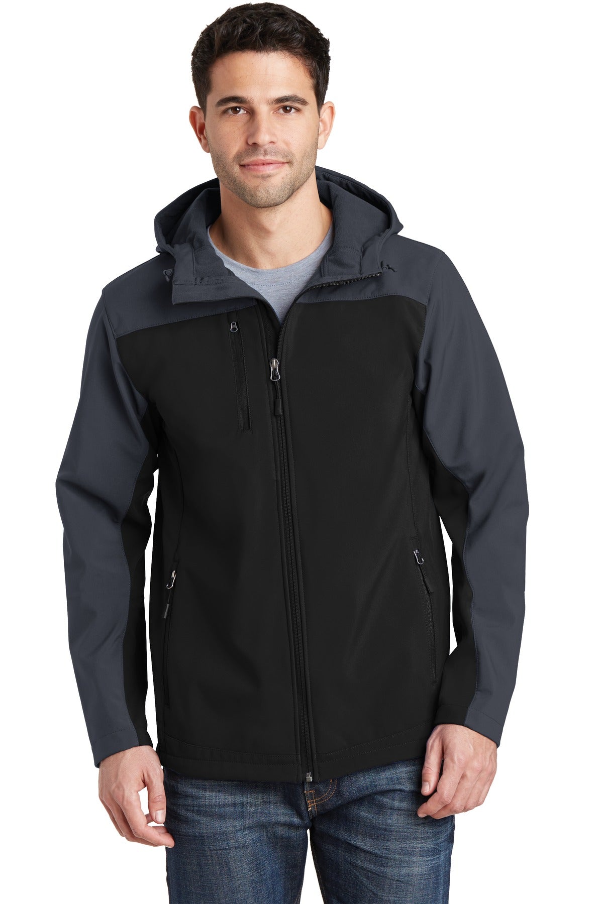 port authority ®  hooded core soft shell jacket. j335
