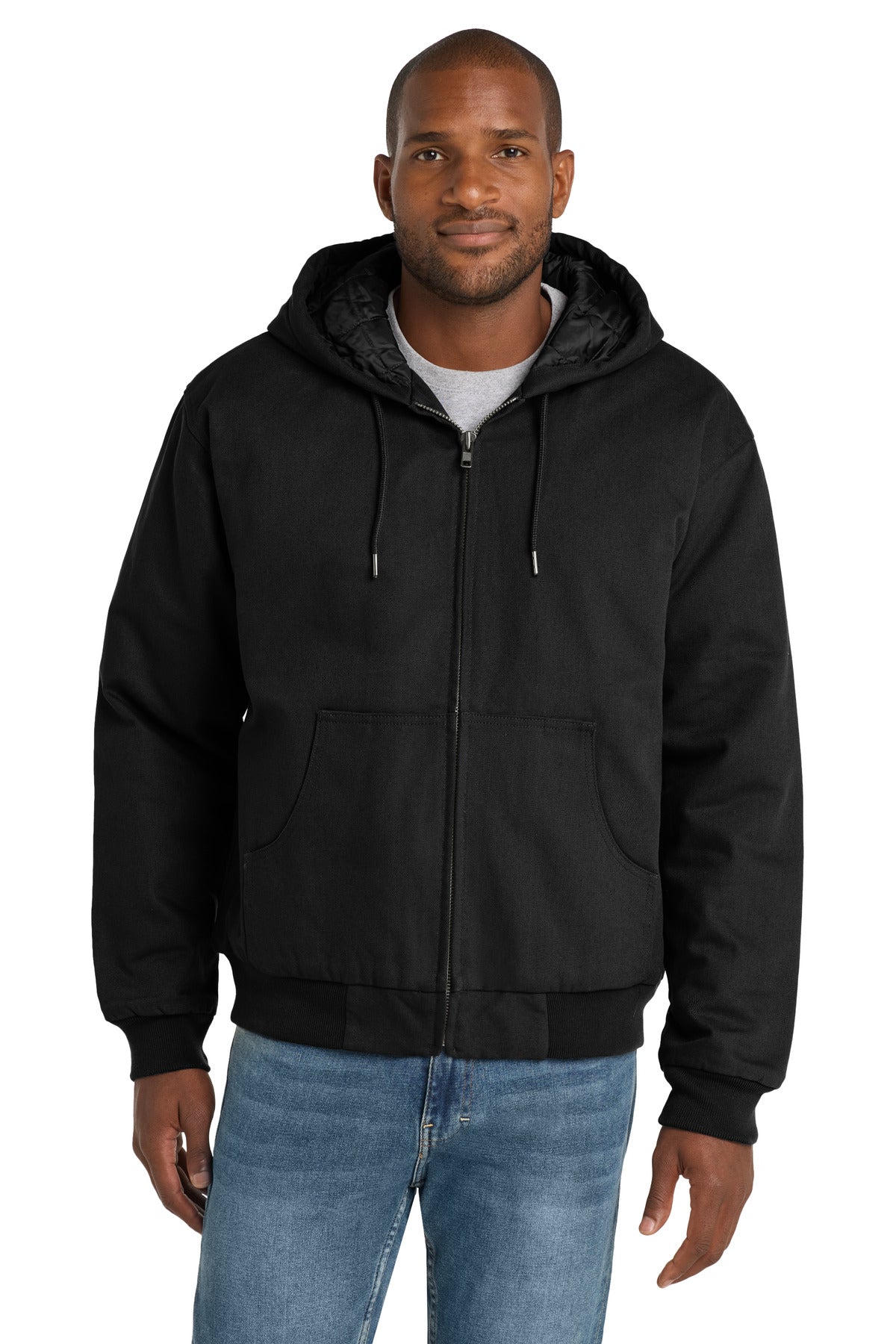 cornerstone ®  - duck cloth hooded work jacket.  j763h