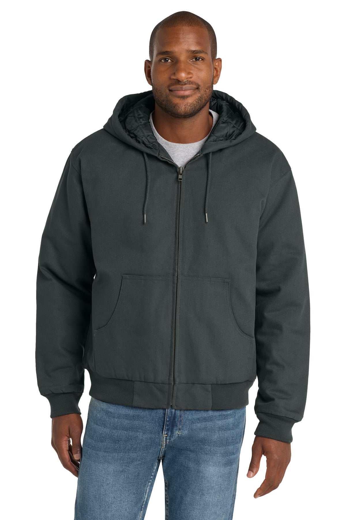 cornerstone ®  - duck cloth hooded work jacket.  j763h