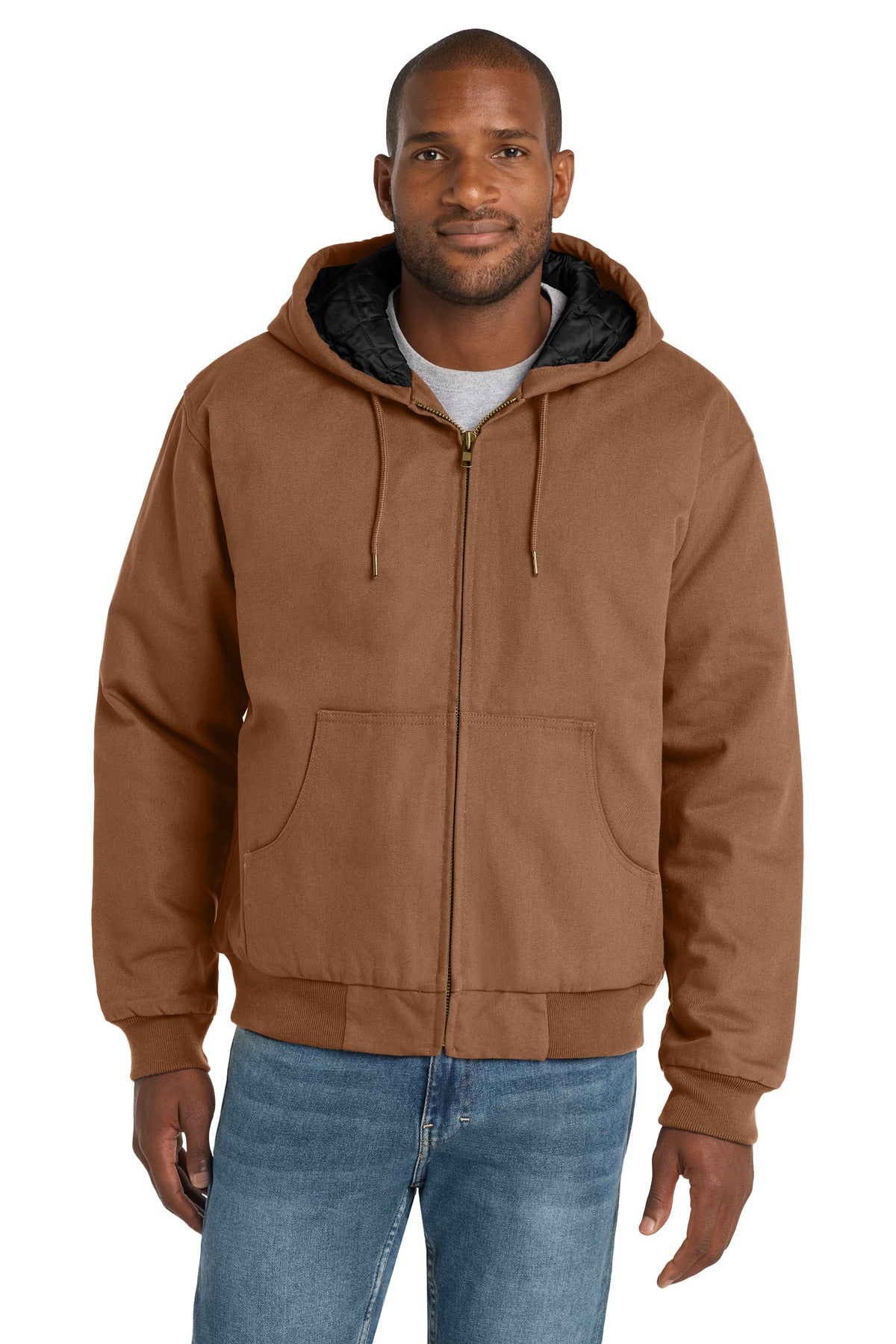 cornerstone ®  - duck cloth hooded work jacket.  j763h