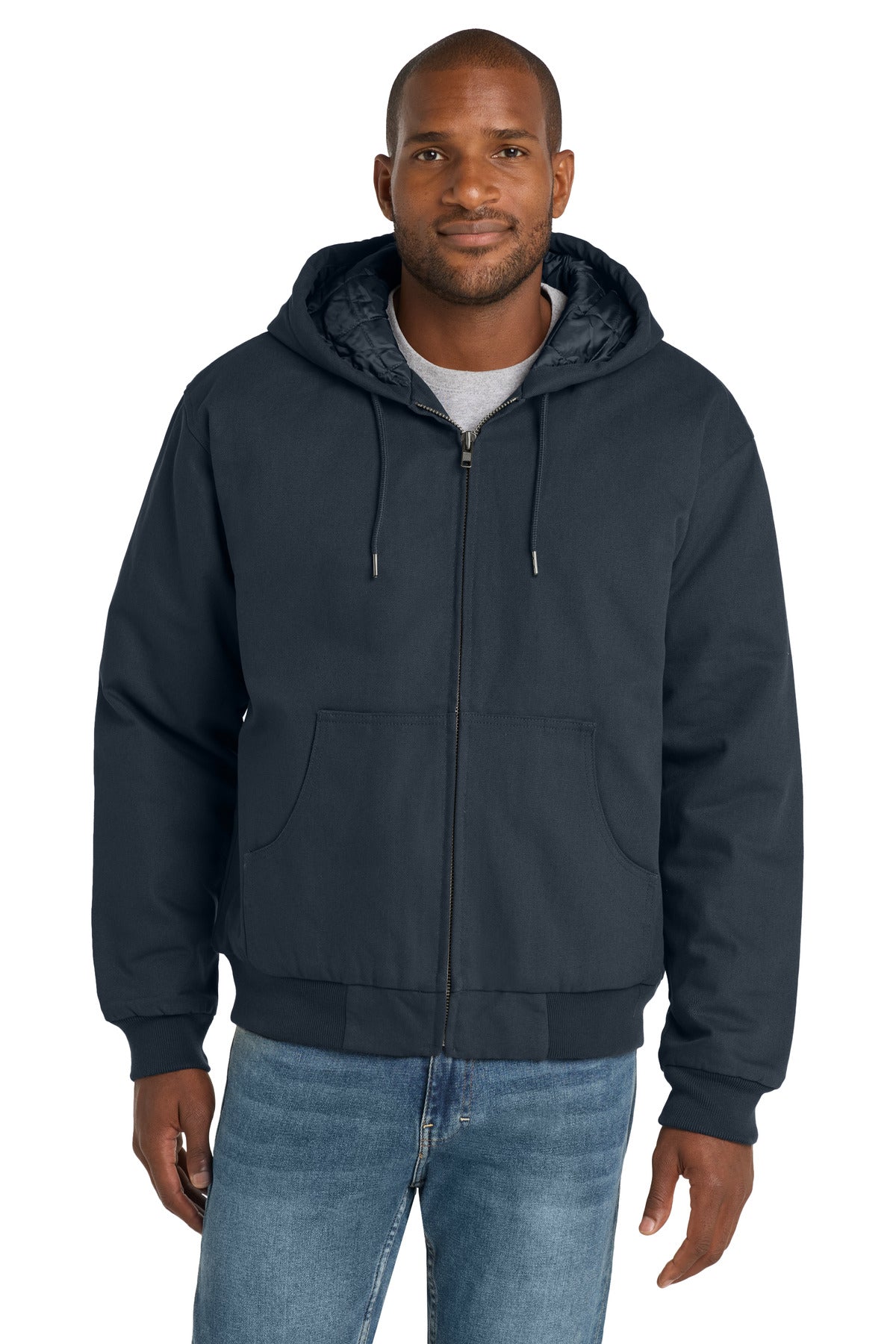 cornerstone ®  - duck cloth hooded work jacket.  j763h