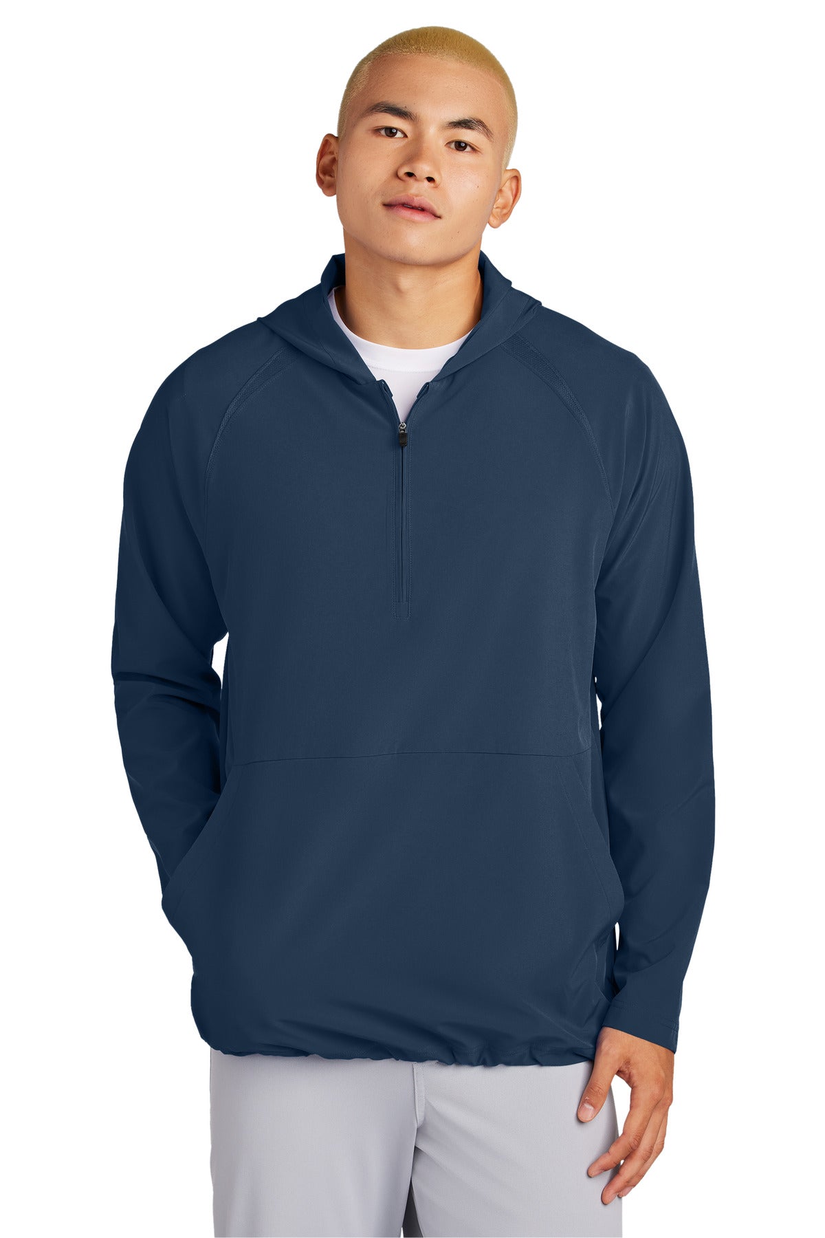 sport-tek ®  repeat 1/2-zip long sleeve hooded jacket jst488