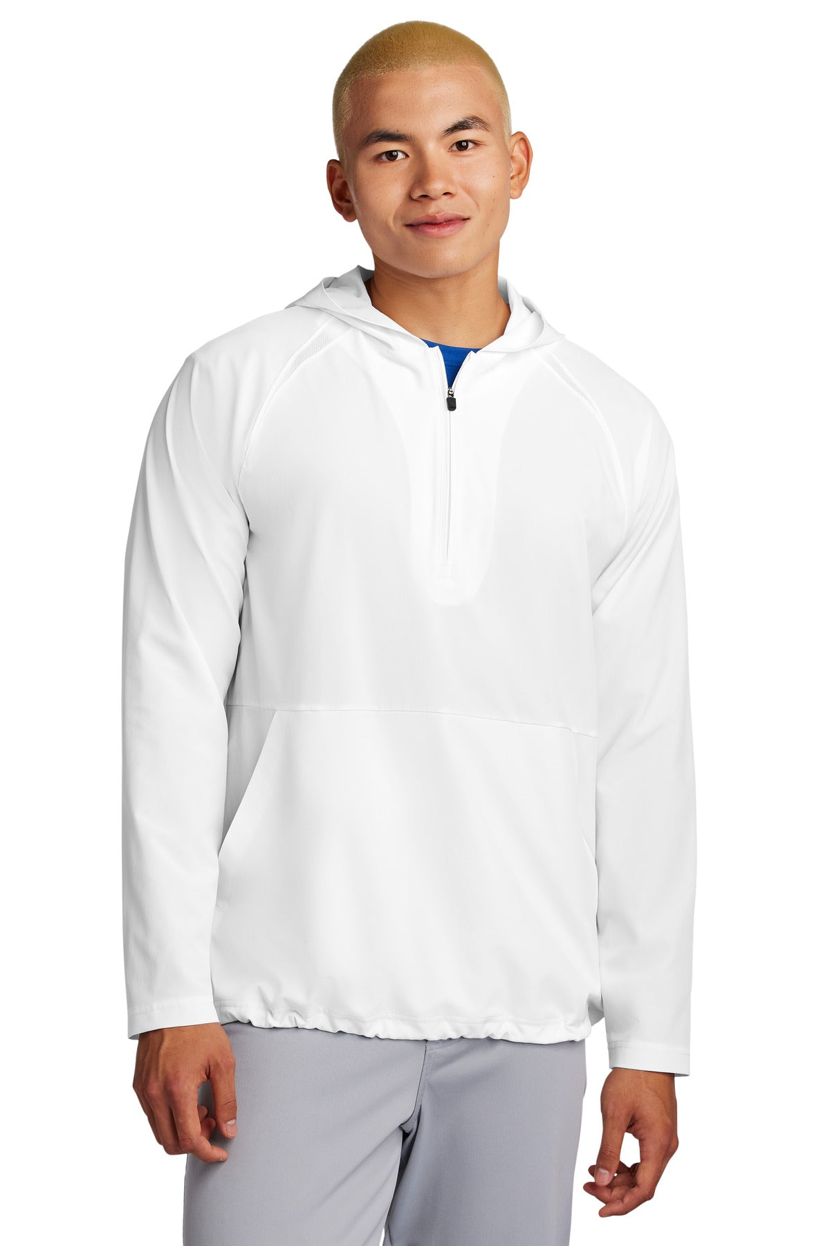 sport-tek ®  repeat 1/2-zip long sleeve hooded jacket jst488