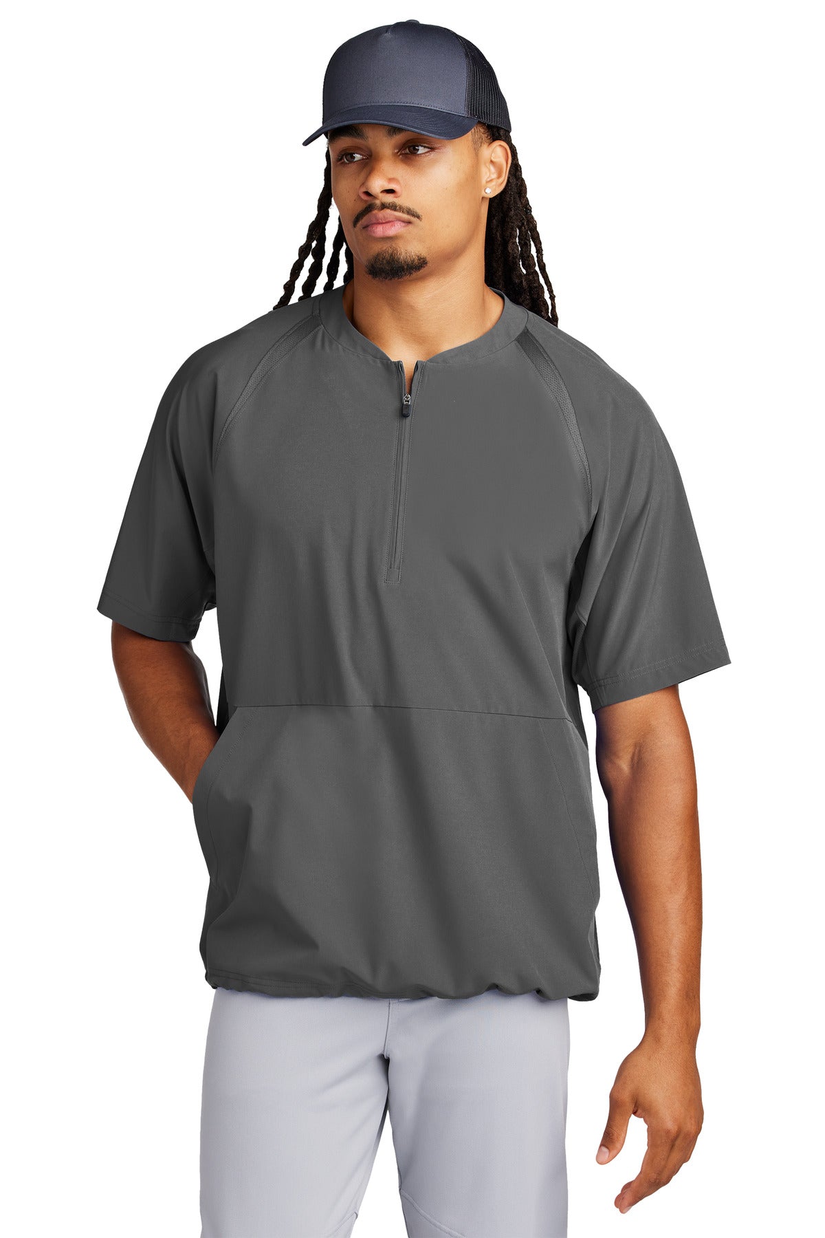 sport-tek ®  repeat 1/2-zip short sleeve jacket jst489