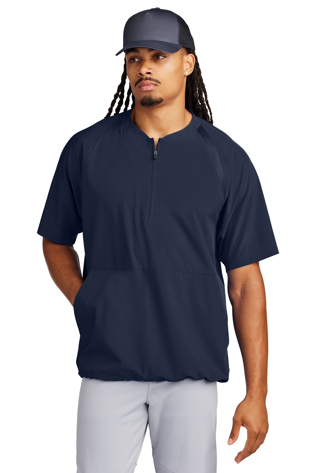 sport-tek ®  repeat 1/2-zip short sleeve jacket jst489
