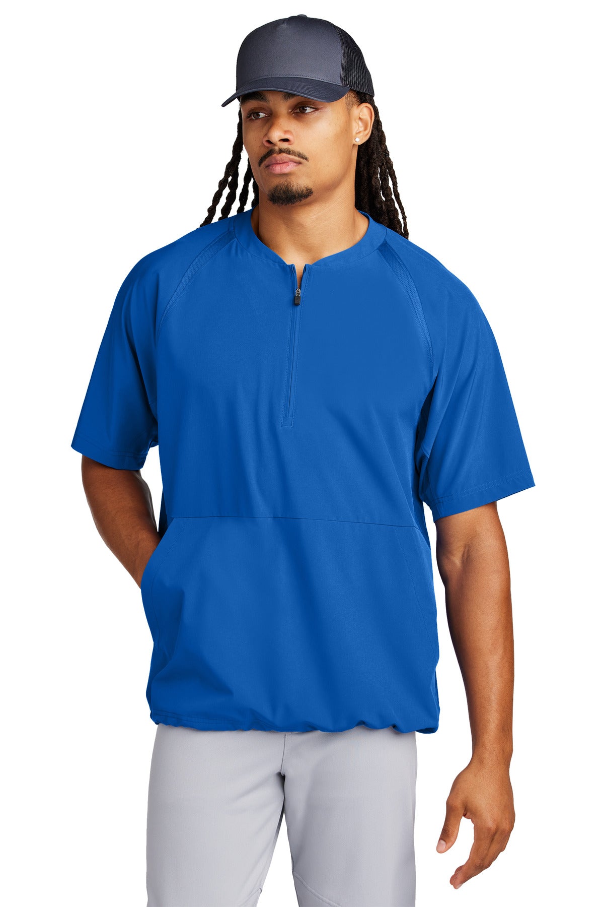 sport-tek ®  repeat 1/2-zip short sleeve jacket jst489
