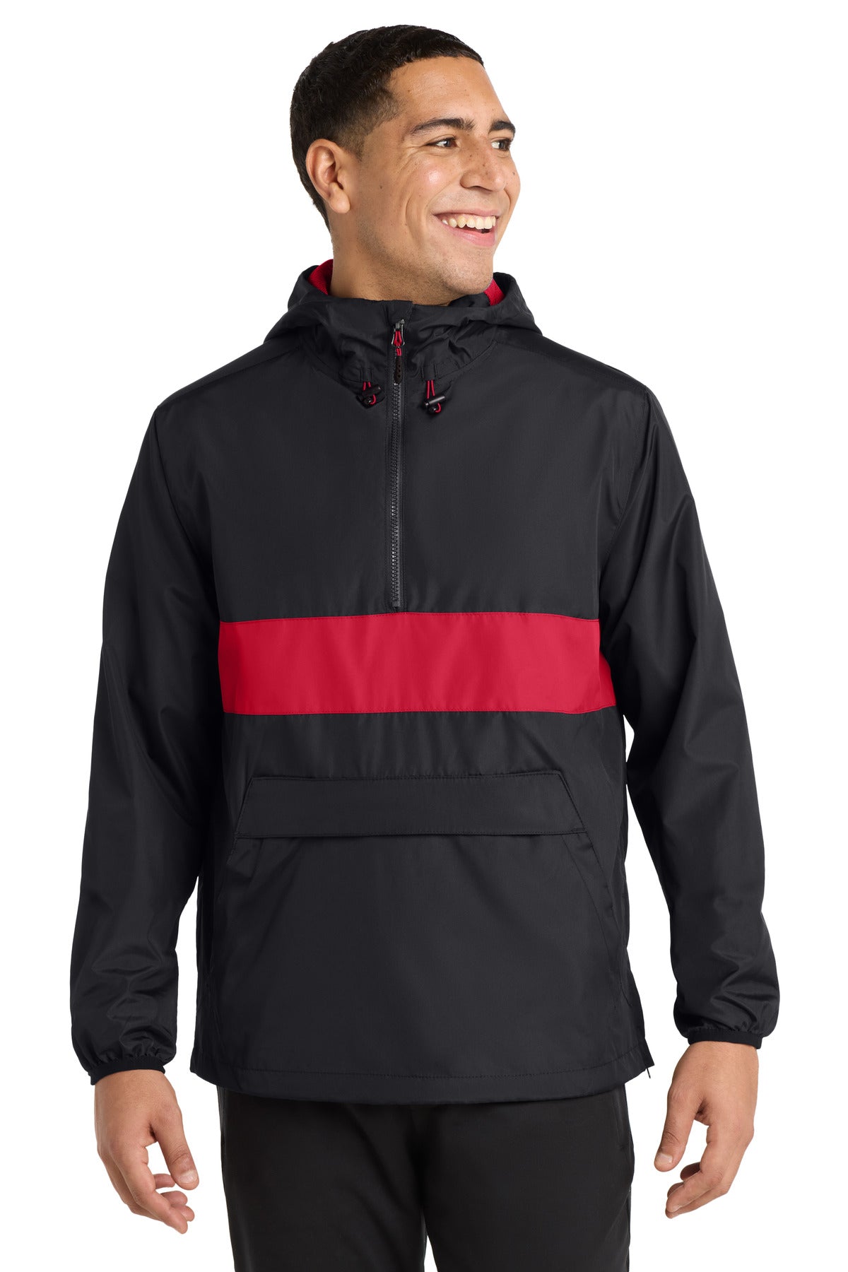 sport-tek ®  zipped pocket anorak. jst65