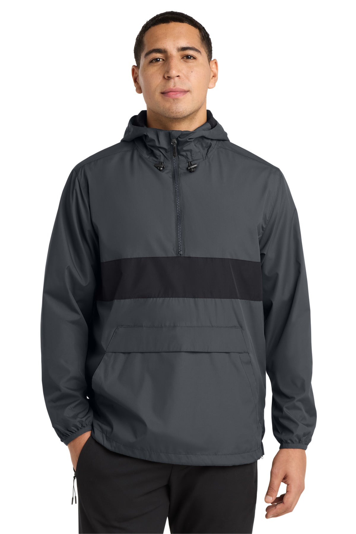 sport-tek ®  zipped pocket anorak. jst65