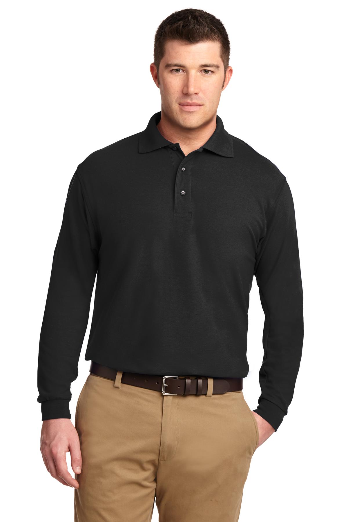 port authority ®  silk touch™ long sleeve polo.  k500ls