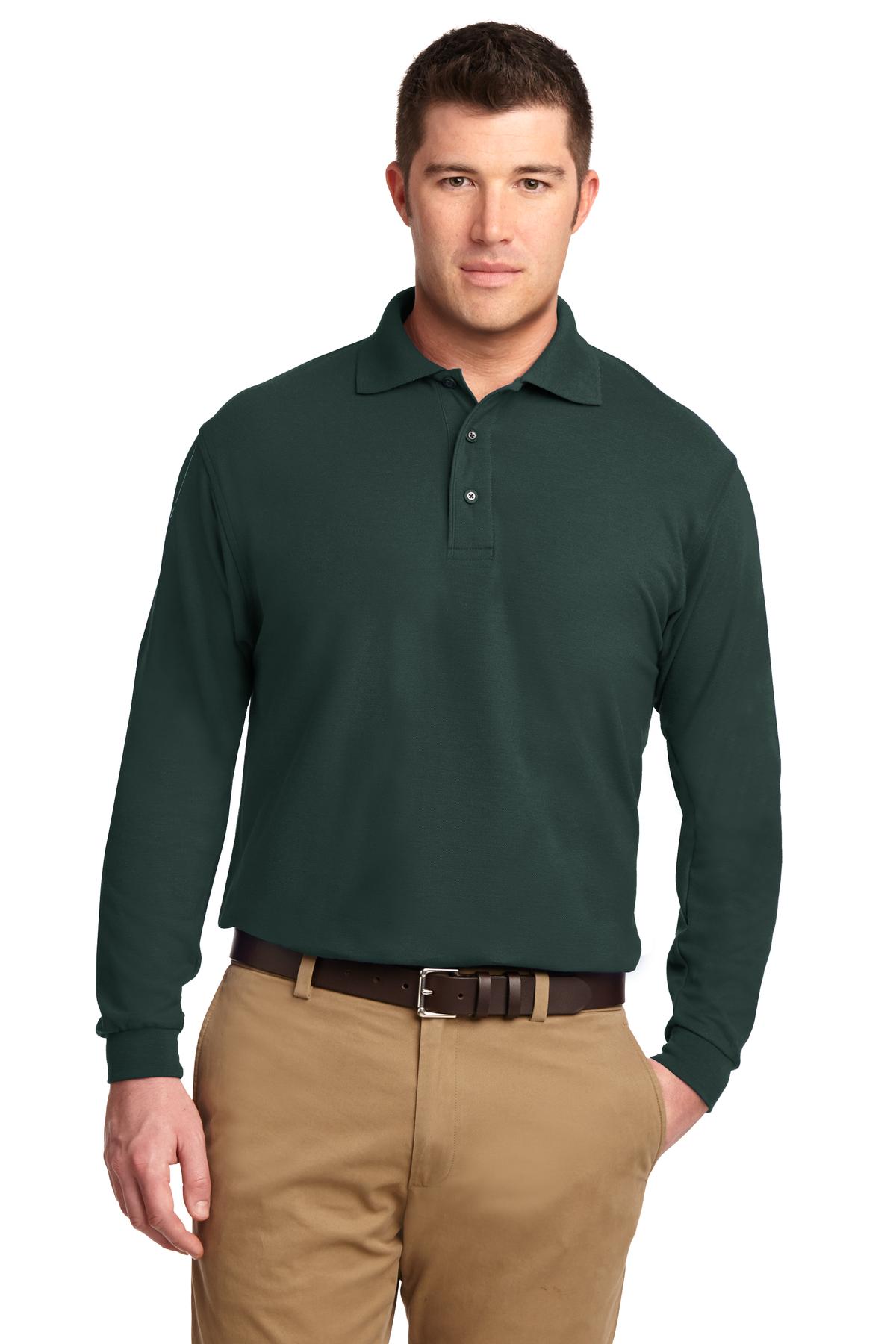 port authority ®  silk touch™ long sleeve polo.  k500ls