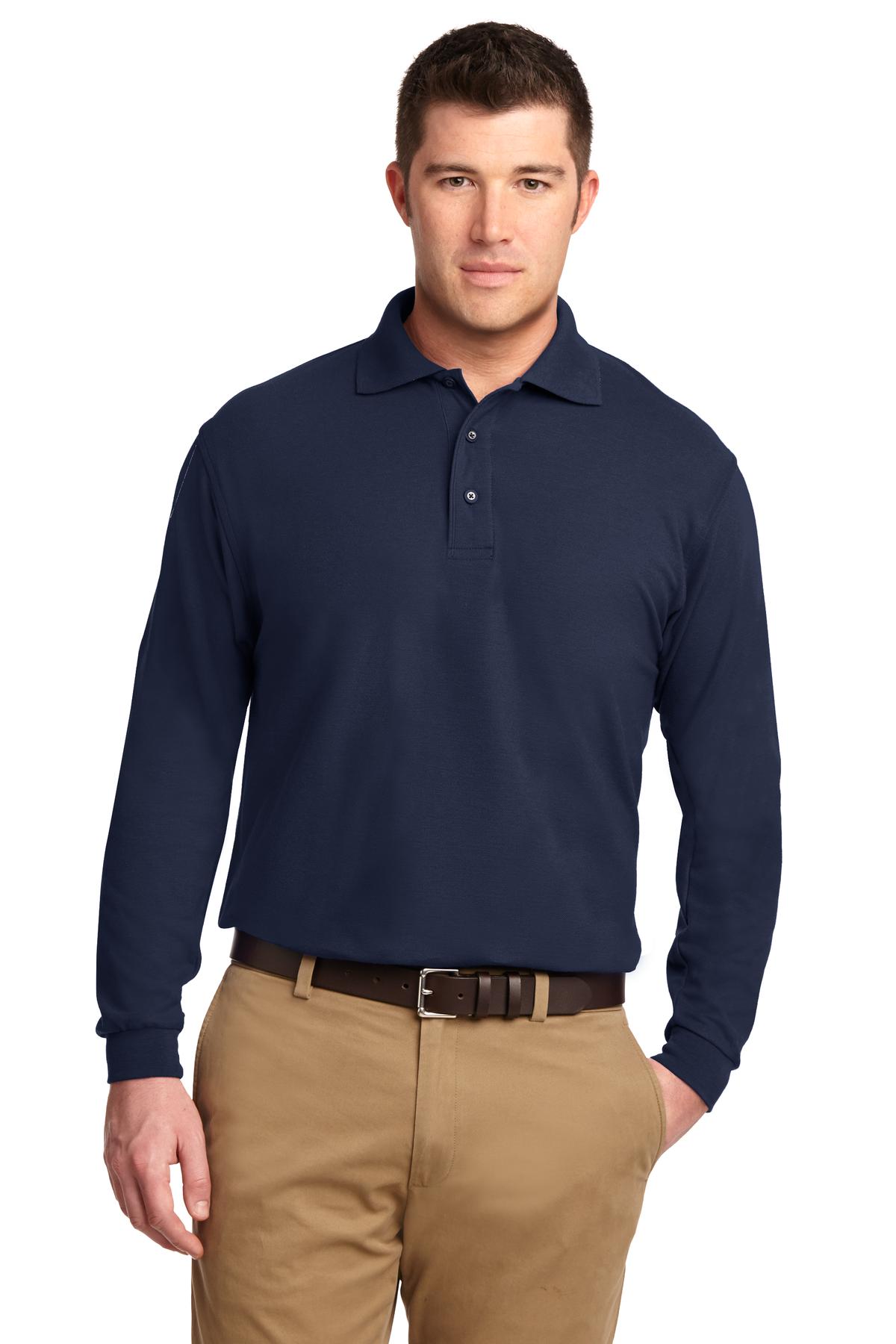 port authority ®  silk touch™ long sleeve polo.  k500ls