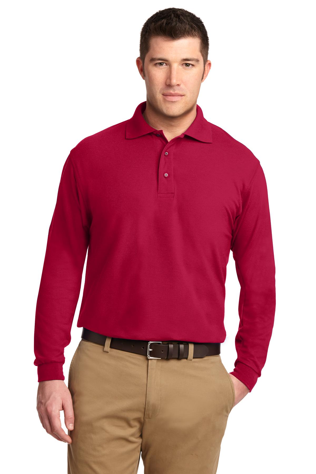 port authority ®  silk touch™ long sleeve polo.  k500ls