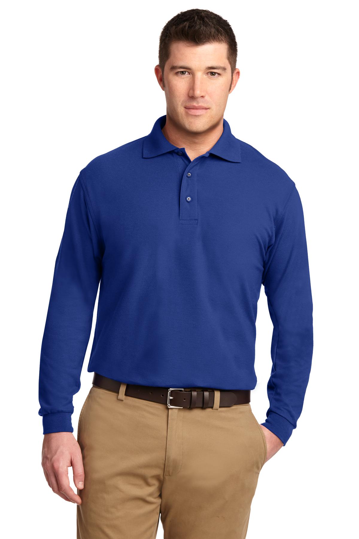 port authority ®  silk touch™ long sleeve polo.  k500ls