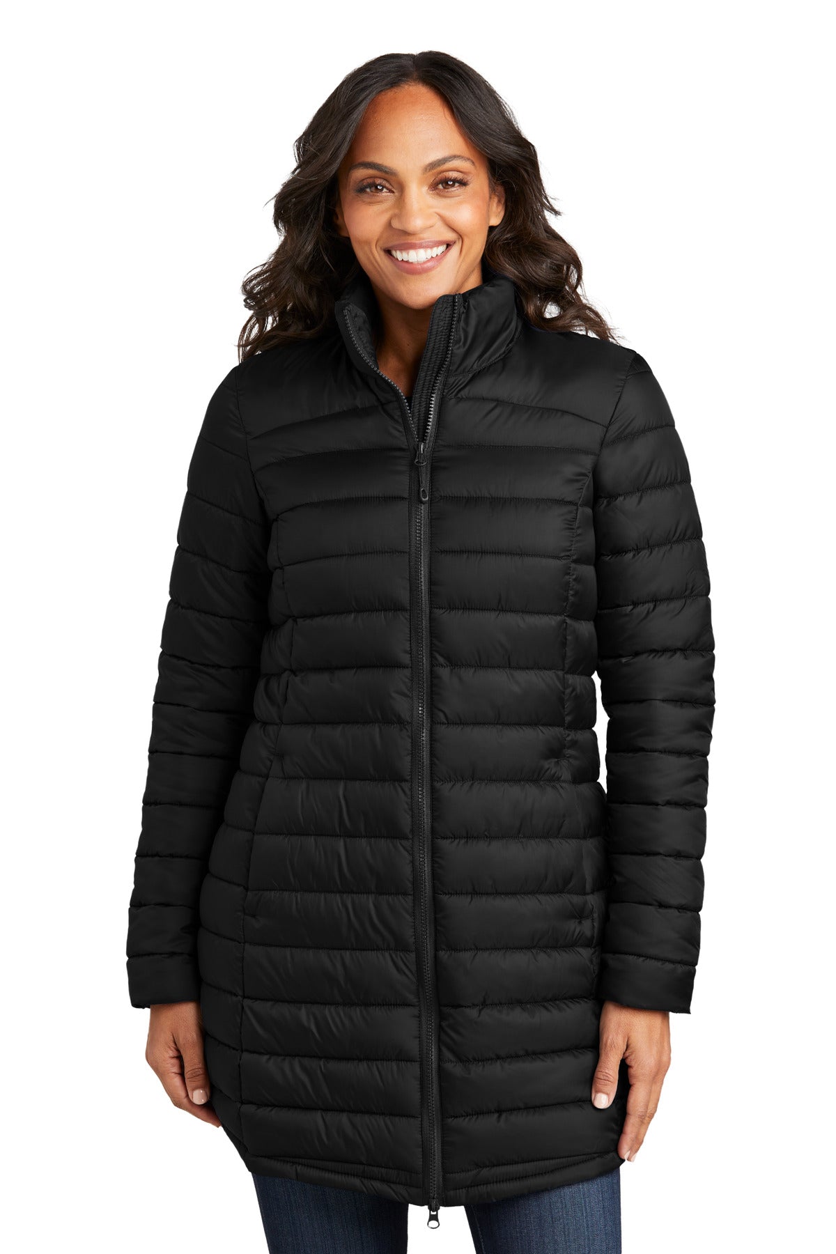 port authority ®  women's horizon puffy long jacket l365