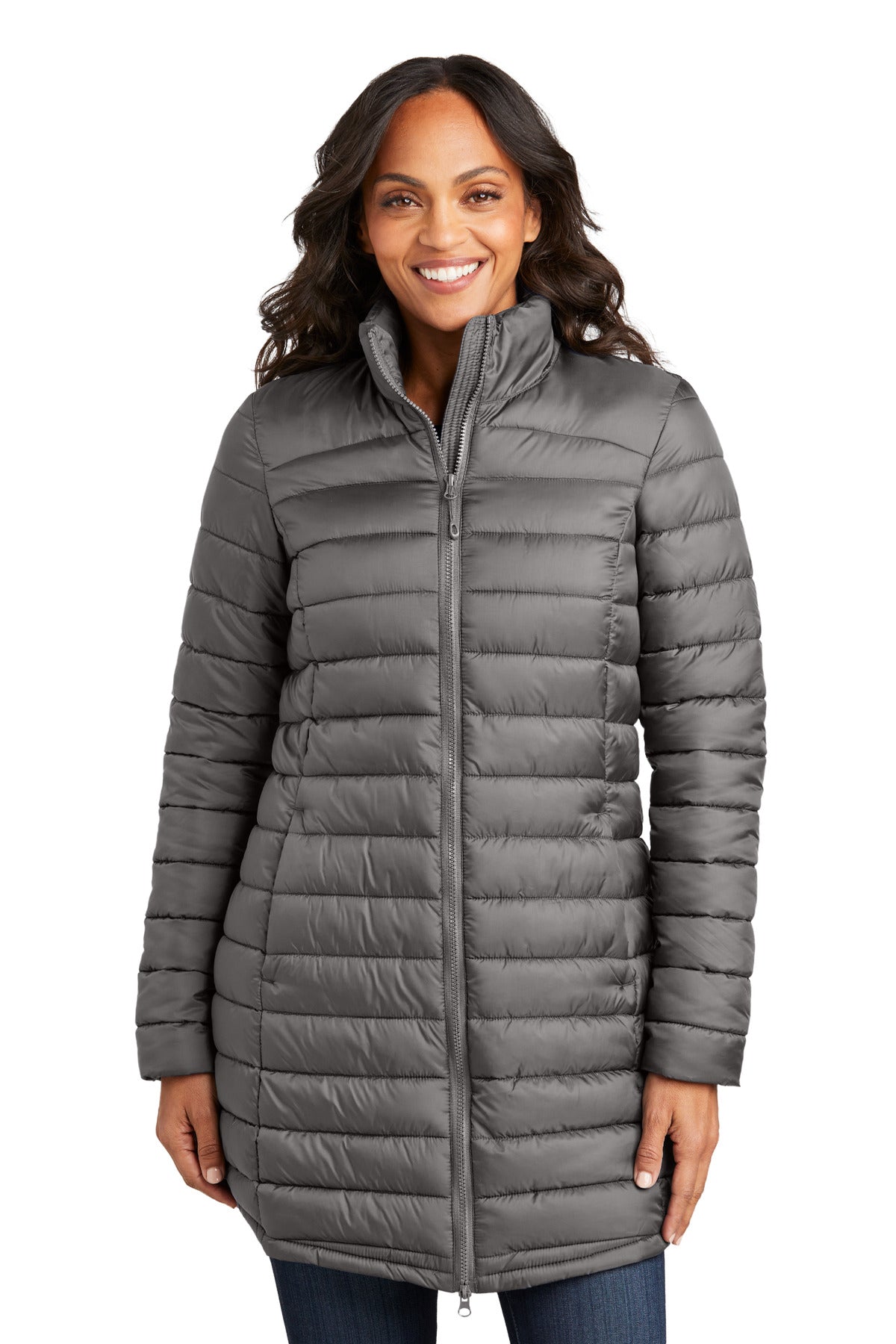 port authority ®  women's horizon puffy long jacket l365