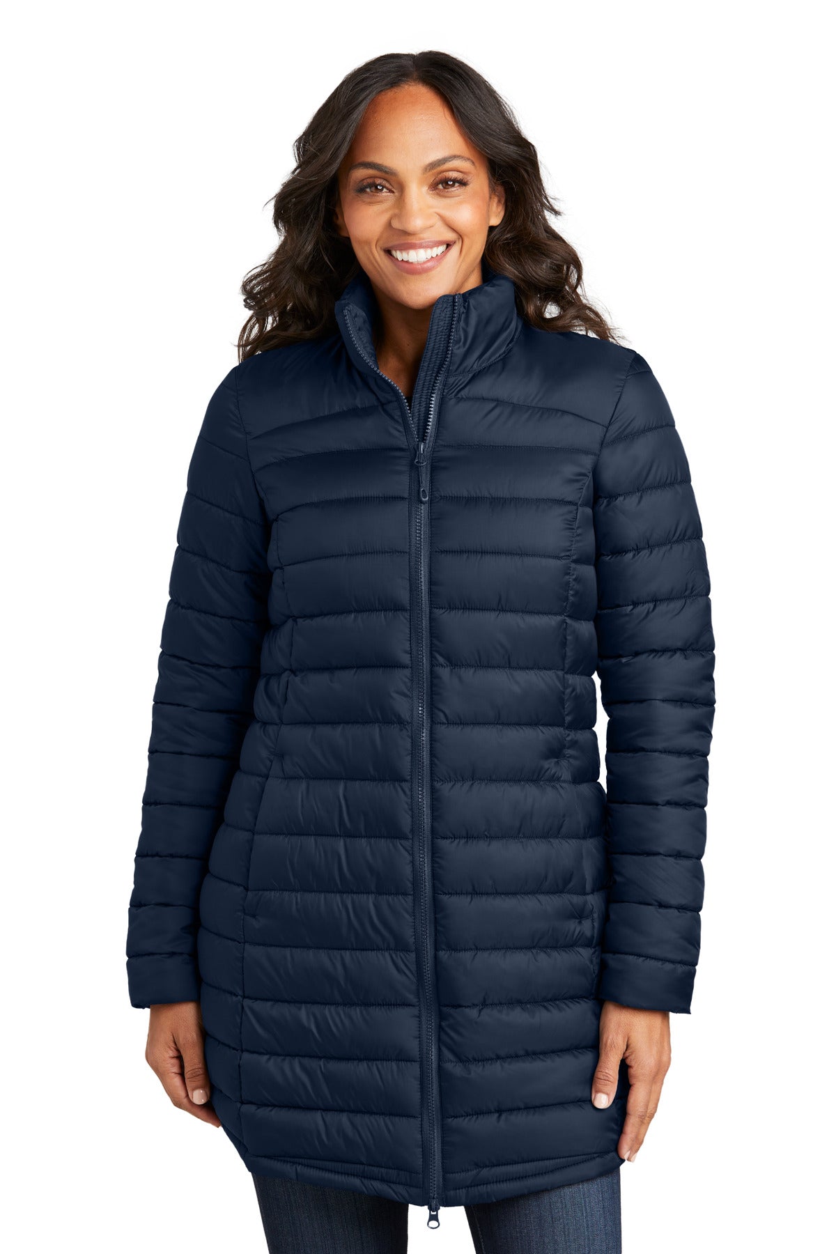 port authority ®  women's horizon puffy long jacket l365